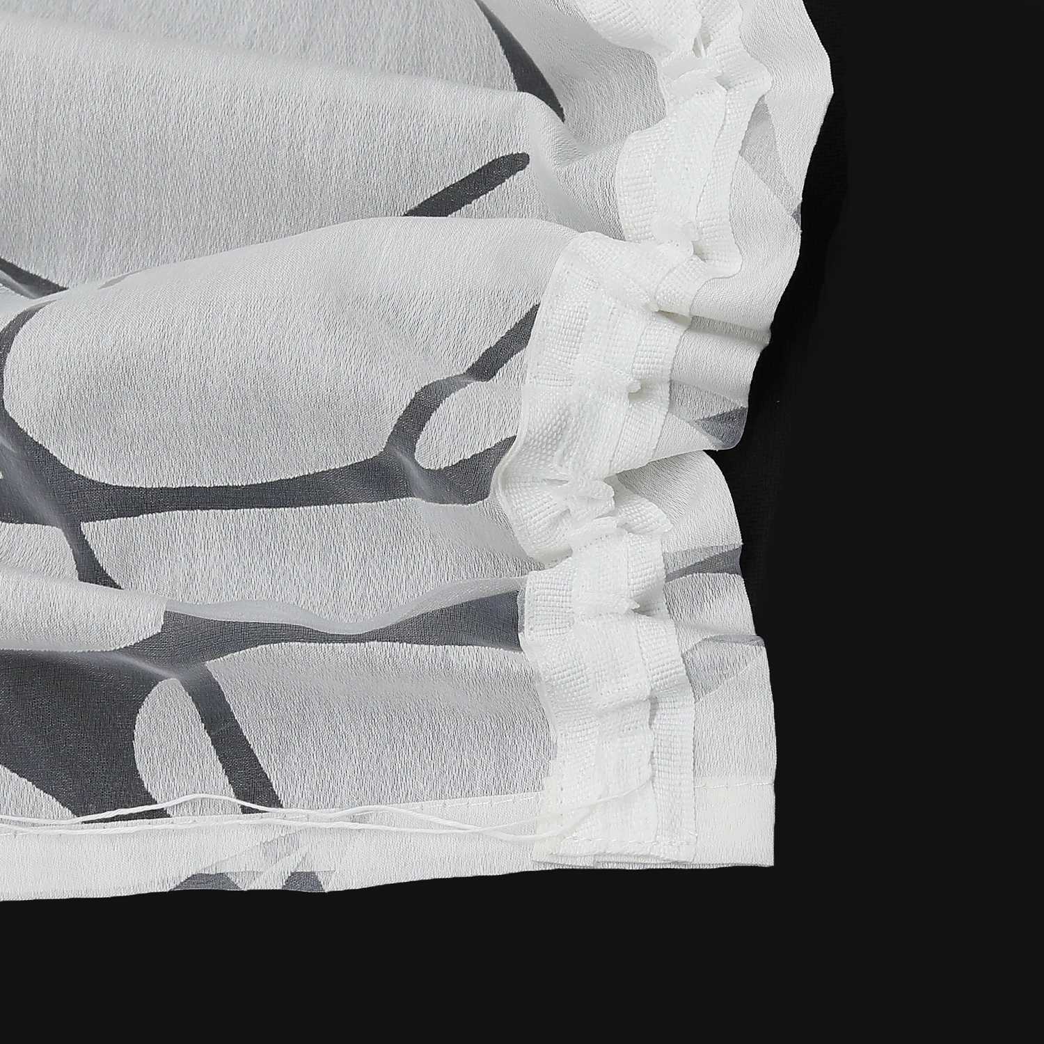 Transparenter Vorhang mit grobes Zweigmuster leicht Schutzfunktion Lichtdurchlässigkeit Gartenstil 1 Stück