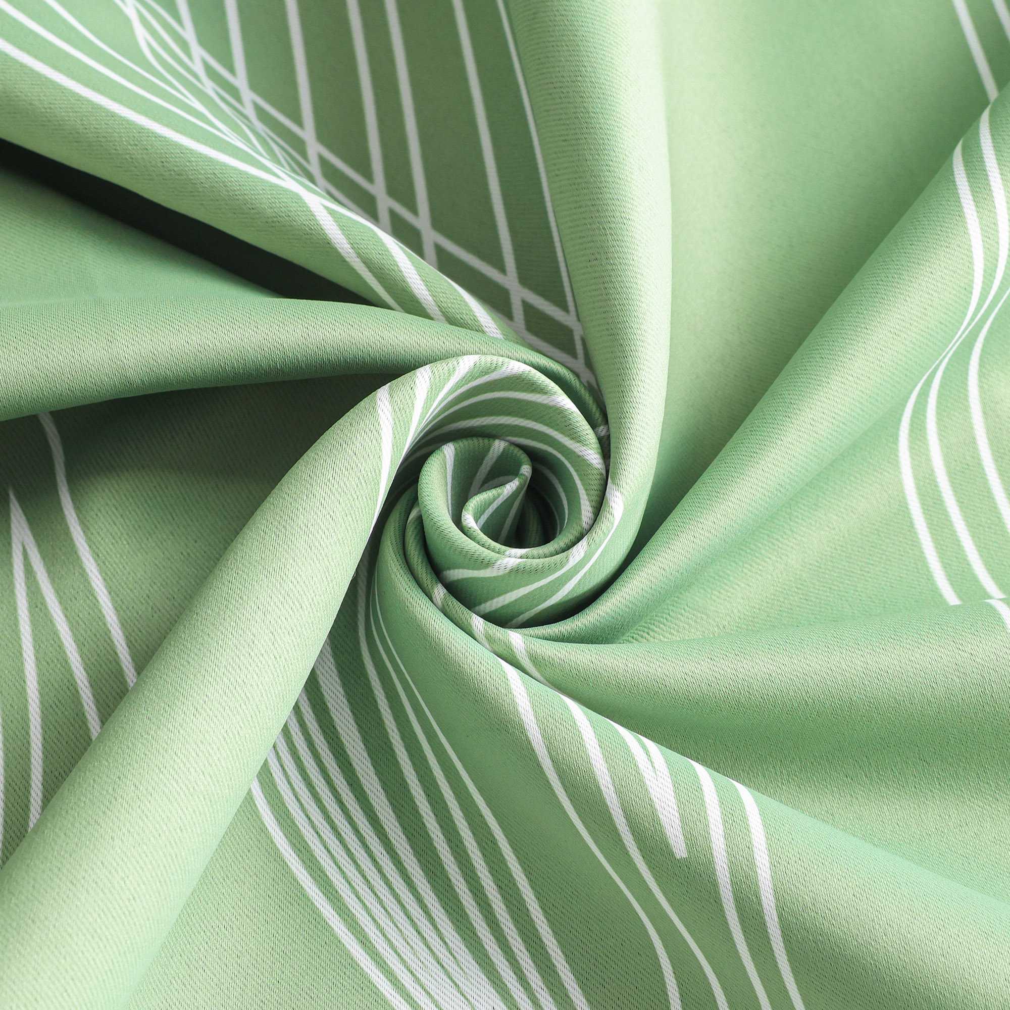 Verdunkelungsvorhänge Ösenschal Blickdichte Gardinen Modern Thermovorhang Wohnzimmer mit Wasserwellenmuster 1 Stück