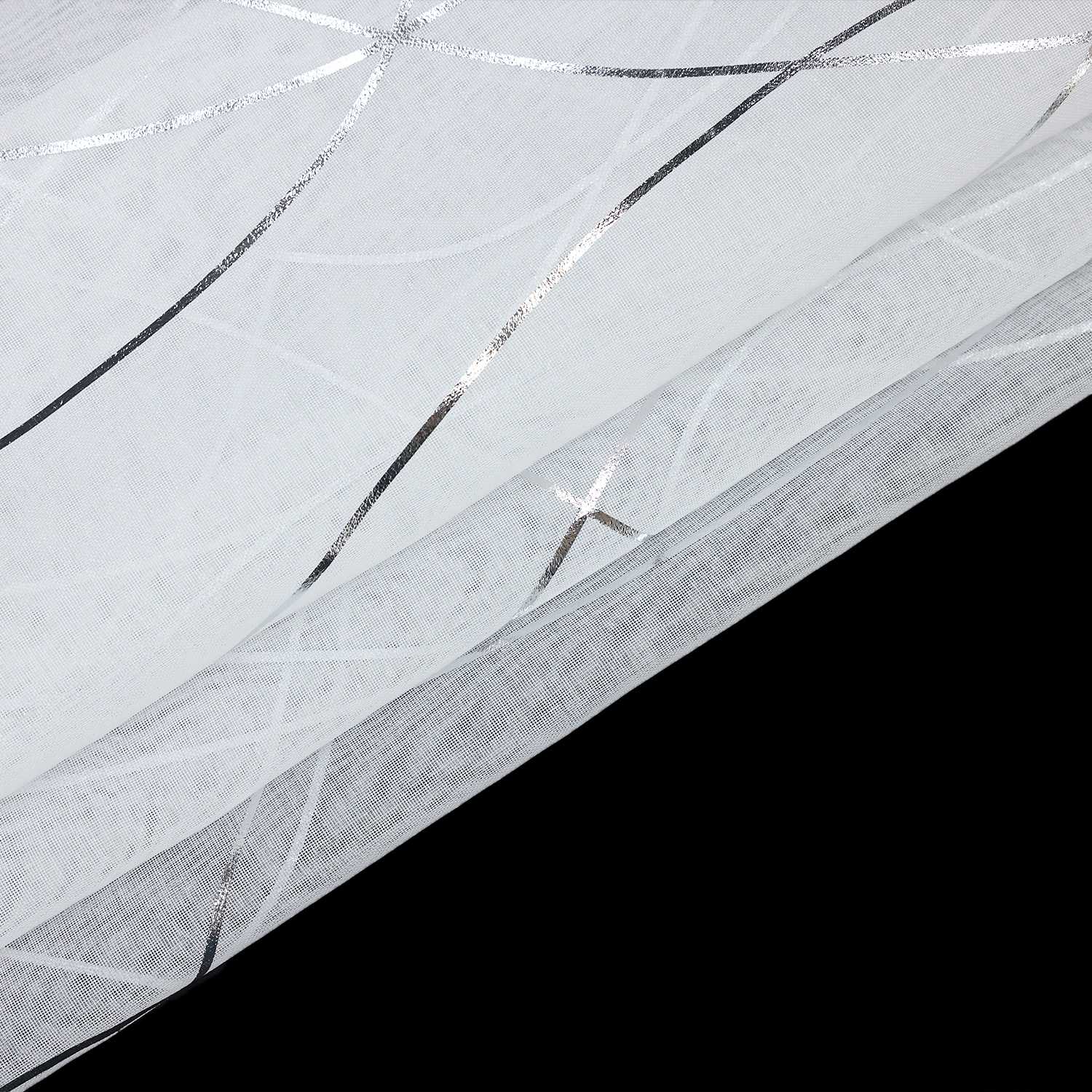 Scheibengardinen durch Tunnelzug Modern Bistrogardine Küchengardinen Landhausstil Kurzstores Wellenstreifen Transparent