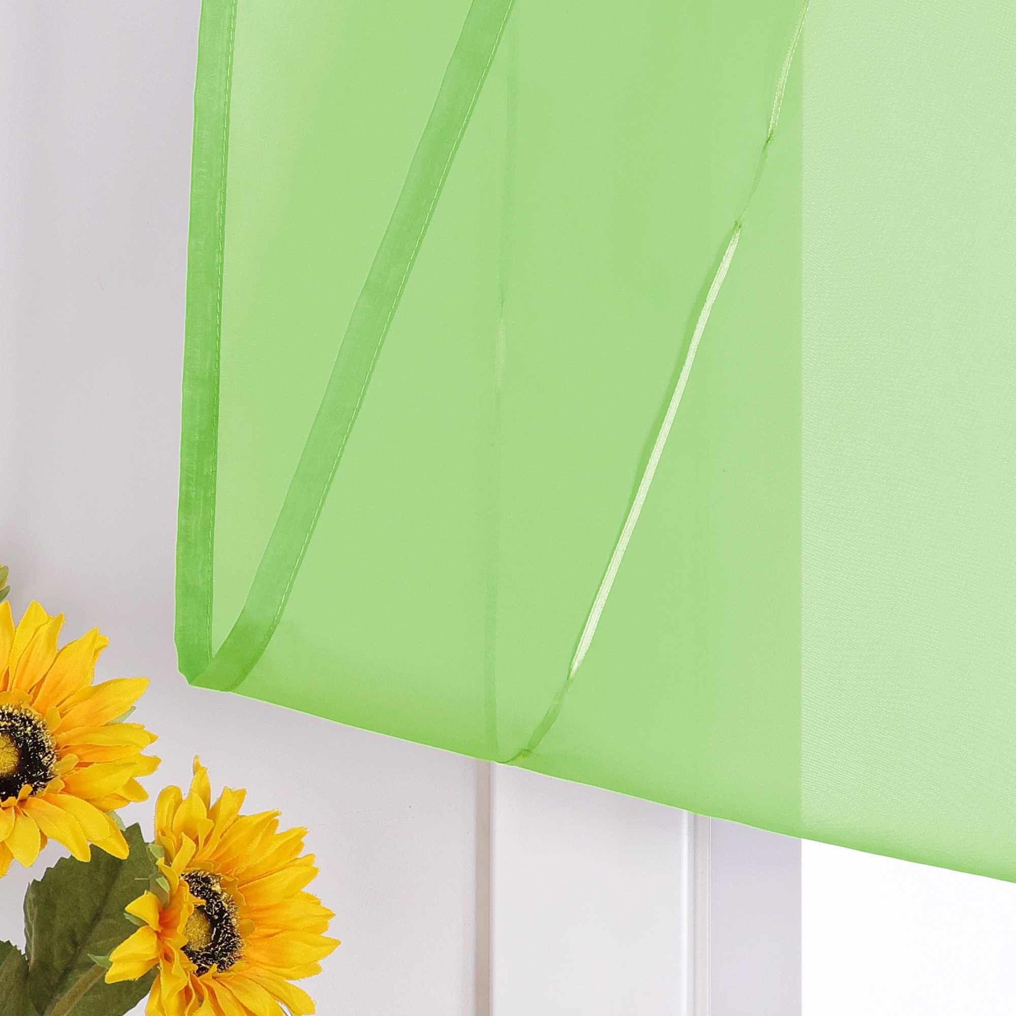 Rollos durch Stangendurchzug Transparente Luftig Unifarbig 1 Stück