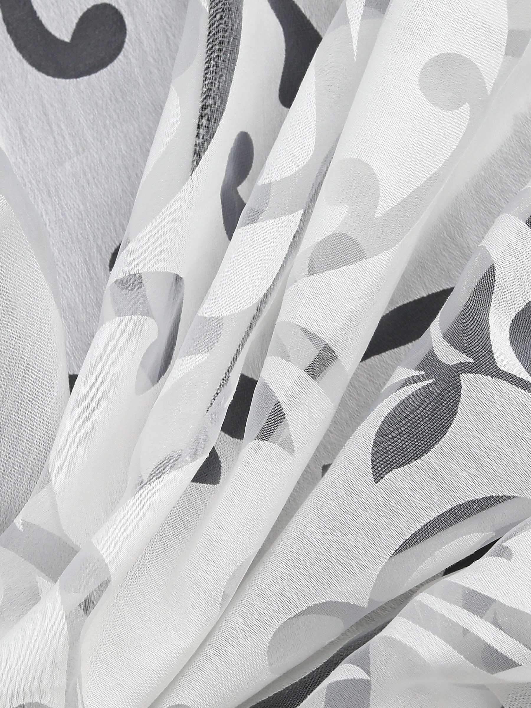 Schiebegardine Flächenvorhänge Klettbandschal mit Blumenmuster transparent modern 2er Set