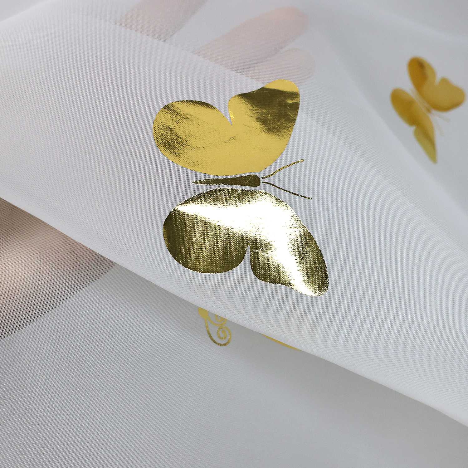 Raffrollo mit V-Haken Raffgardine mit leuchtendem Schmetterlingsmuster 1 stück