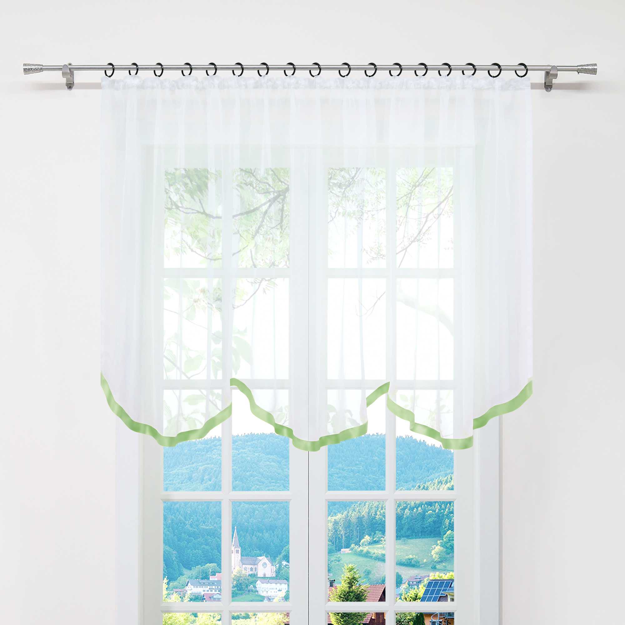 Multifunktionsgardine aus Polyester transparent Fensterdekoration 1 stück