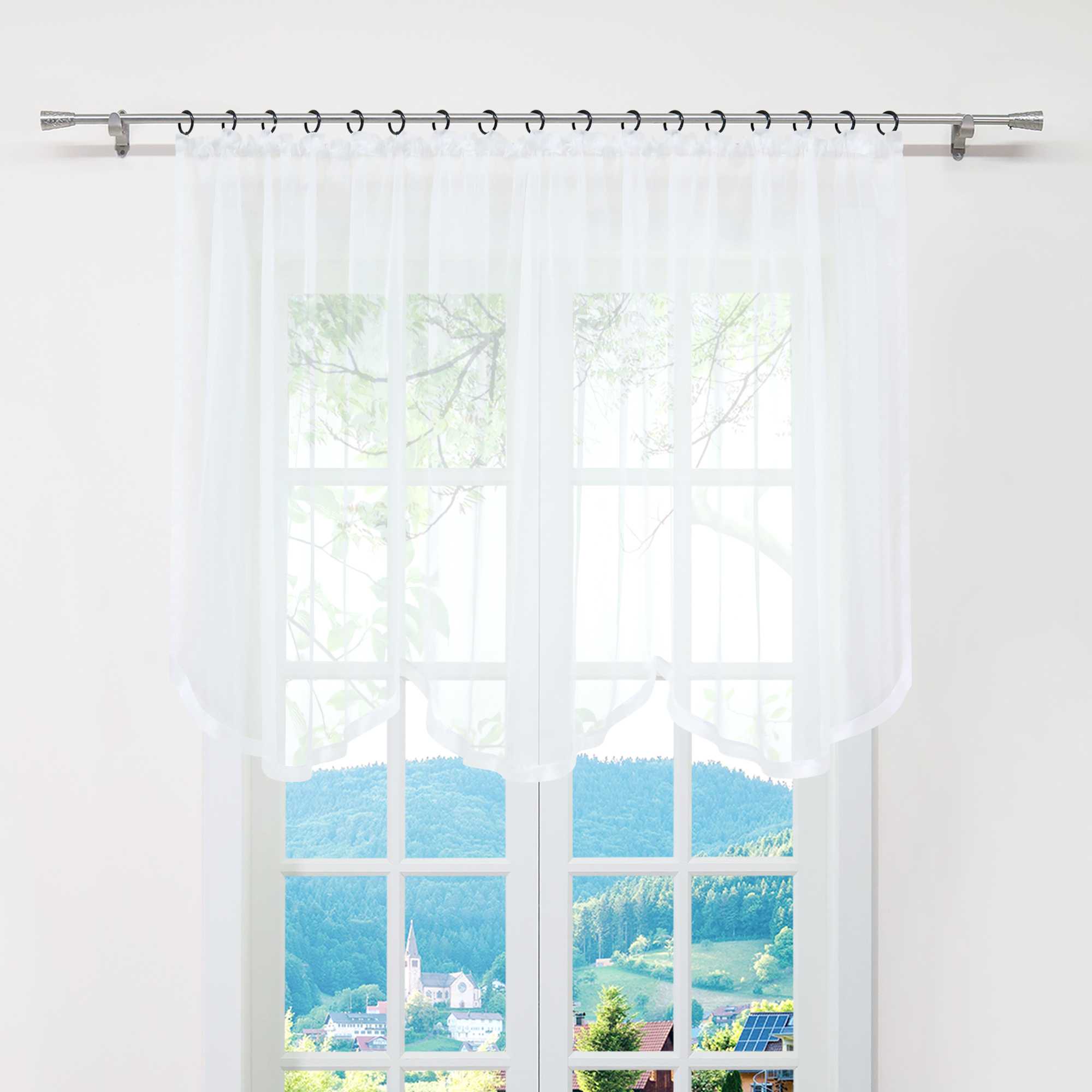 Multifunktionsgardine aus Polyester transparent Fensterdekoration 1 stück