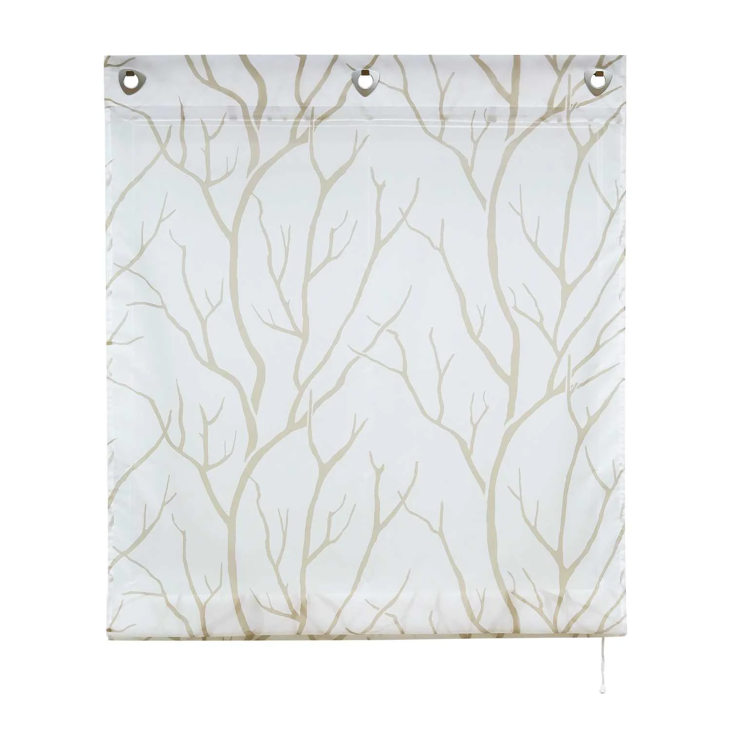 Rollos mit U-Haken halbtransparent Zweigmuster Lichtdurchlässig 1 Stück