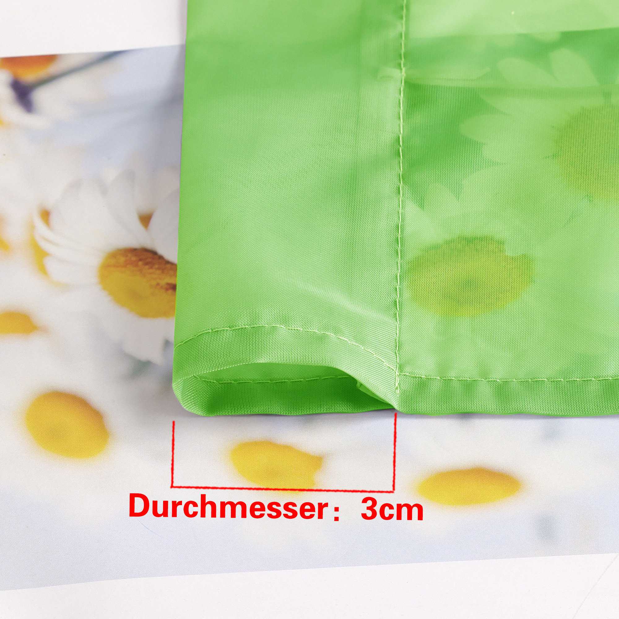 Rollos durch Stangendurchzug Transparente Luftig Unifarbig 1 Stück