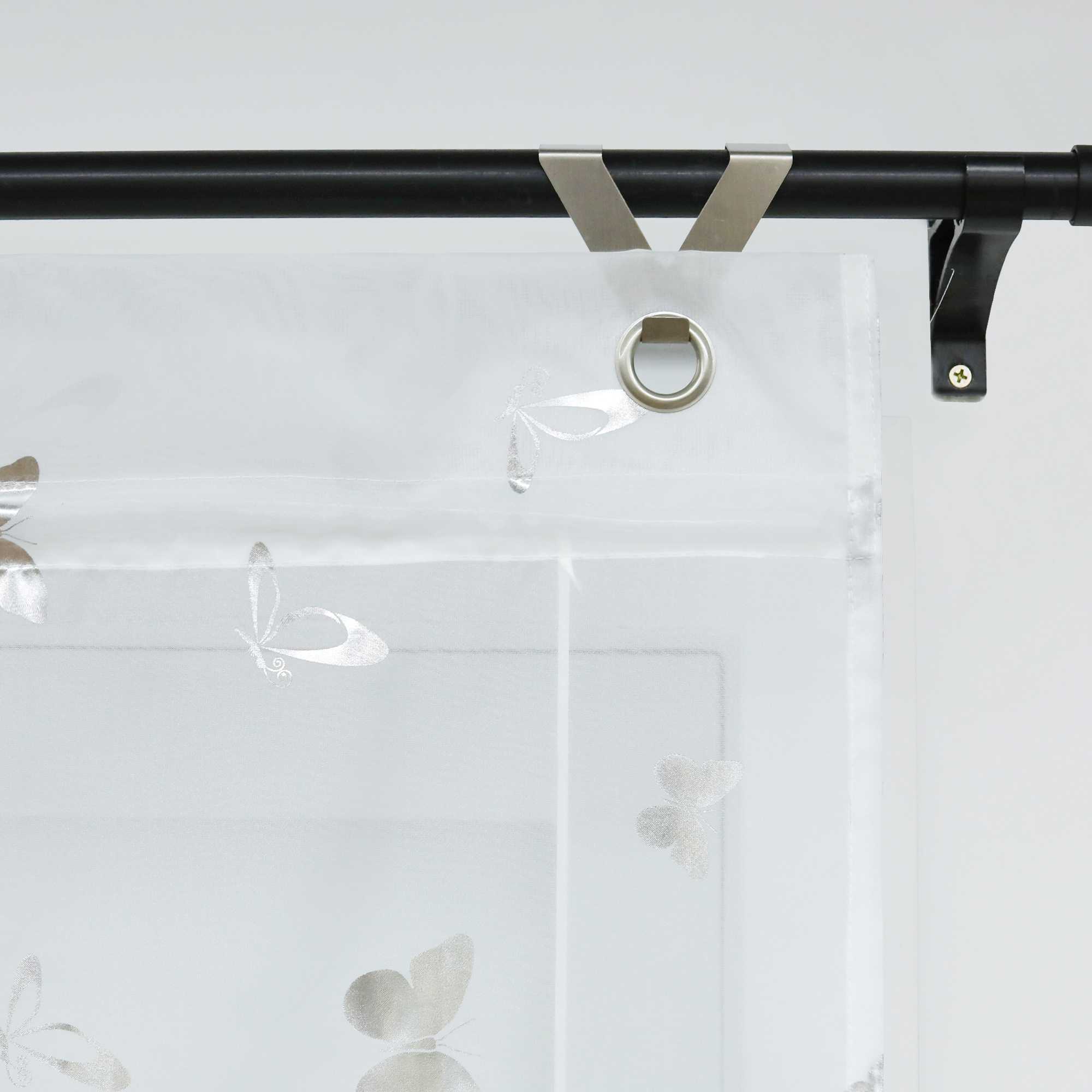 Raffrollo mit V-Haken Raffgardine mit leuchtendem Schmetterlingsmuster 1 stück