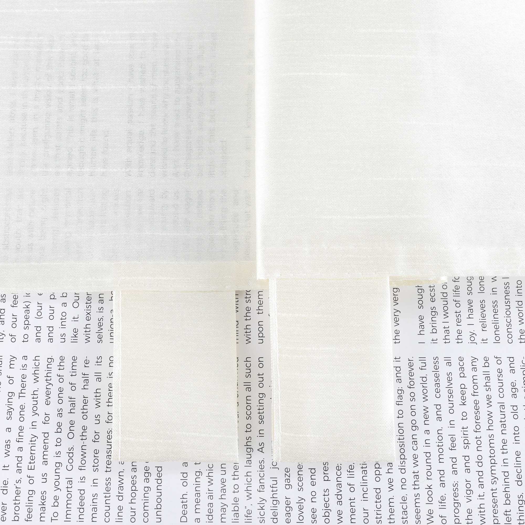 Halbtransparente kurze Gardine modern mit Leinenstruktur und Spitzenborte