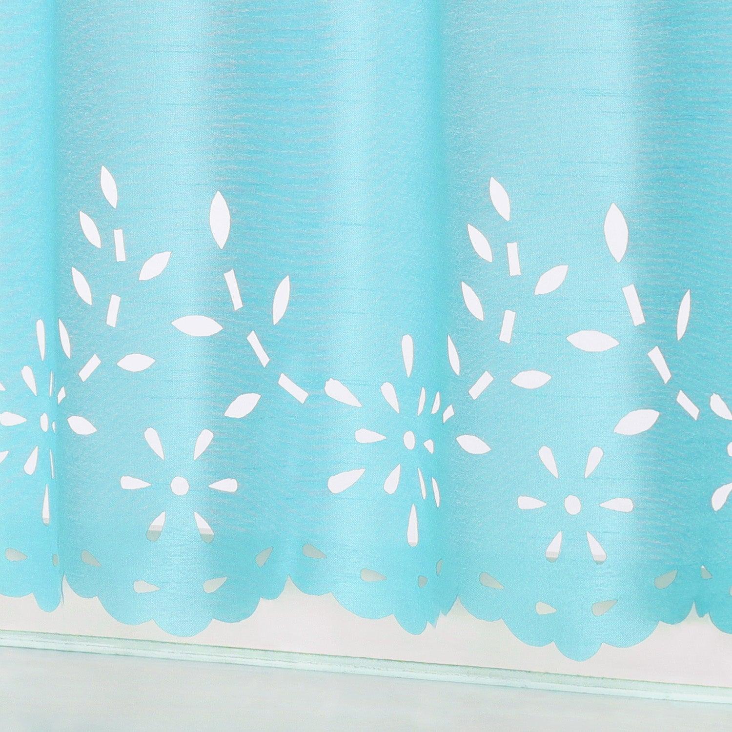 Scheibengardine mit Lochmuster Küchengardinen Kurz Voile Bistrogardine