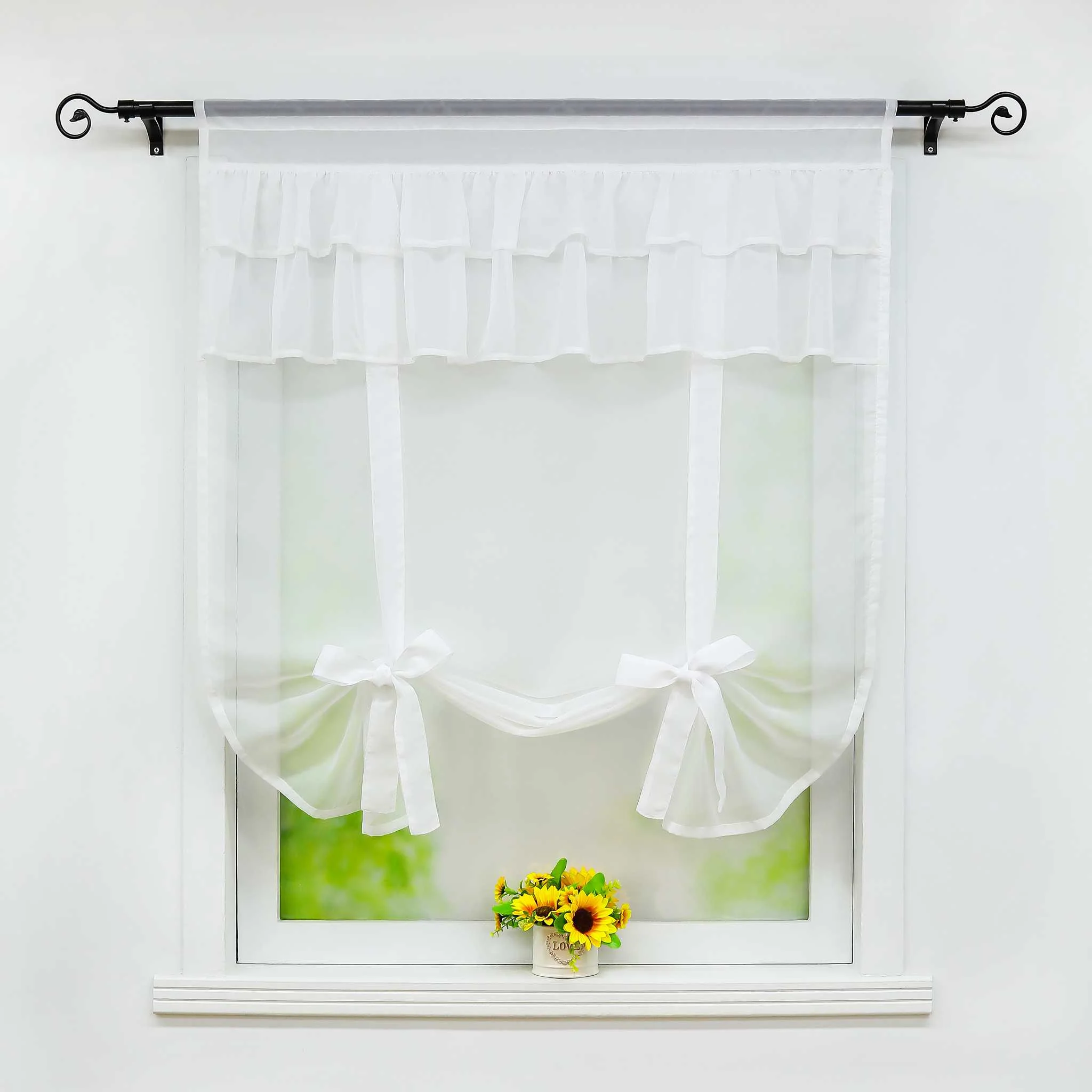 Delien Elegantes Raffrollo mit dekorativen Schlaufen