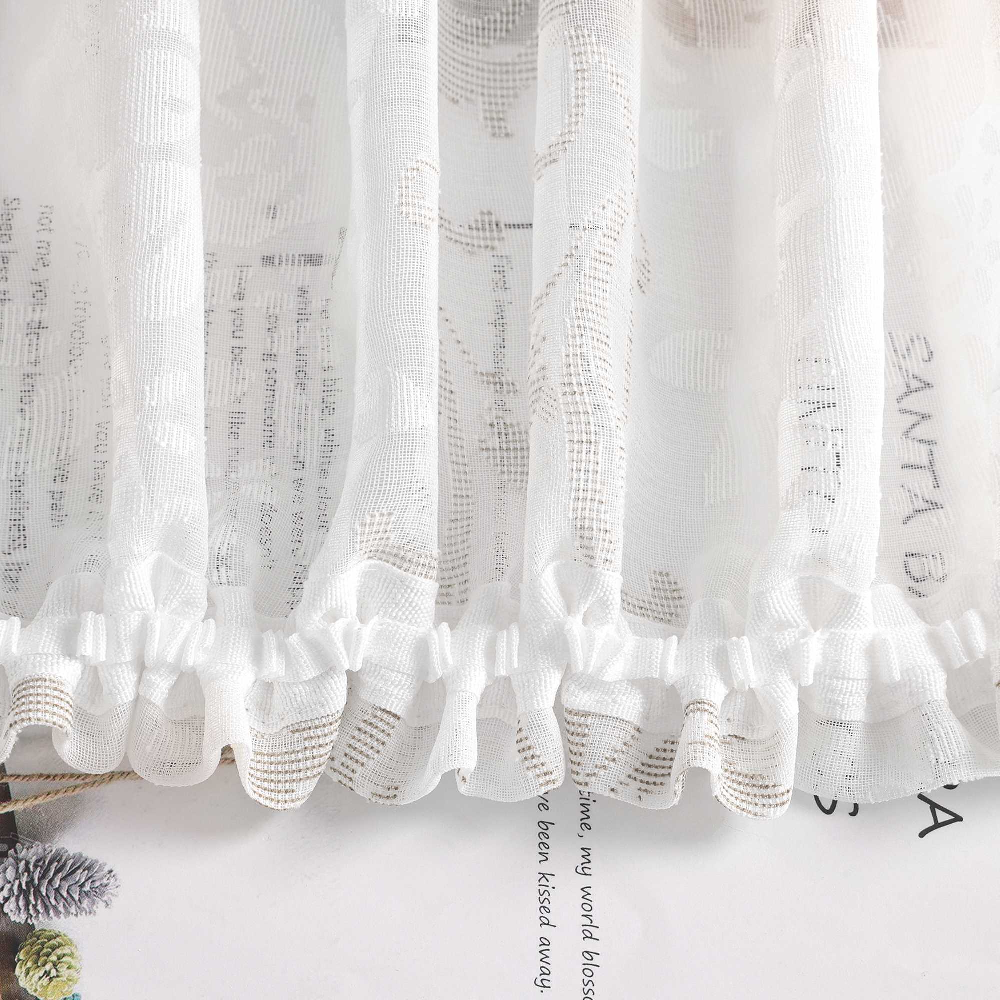 Vorhang mit Kräuselband Voile Gardine Ausbrenner Fensterschal Transparent Schlafzimmer Wohnzimmer 1 Stück