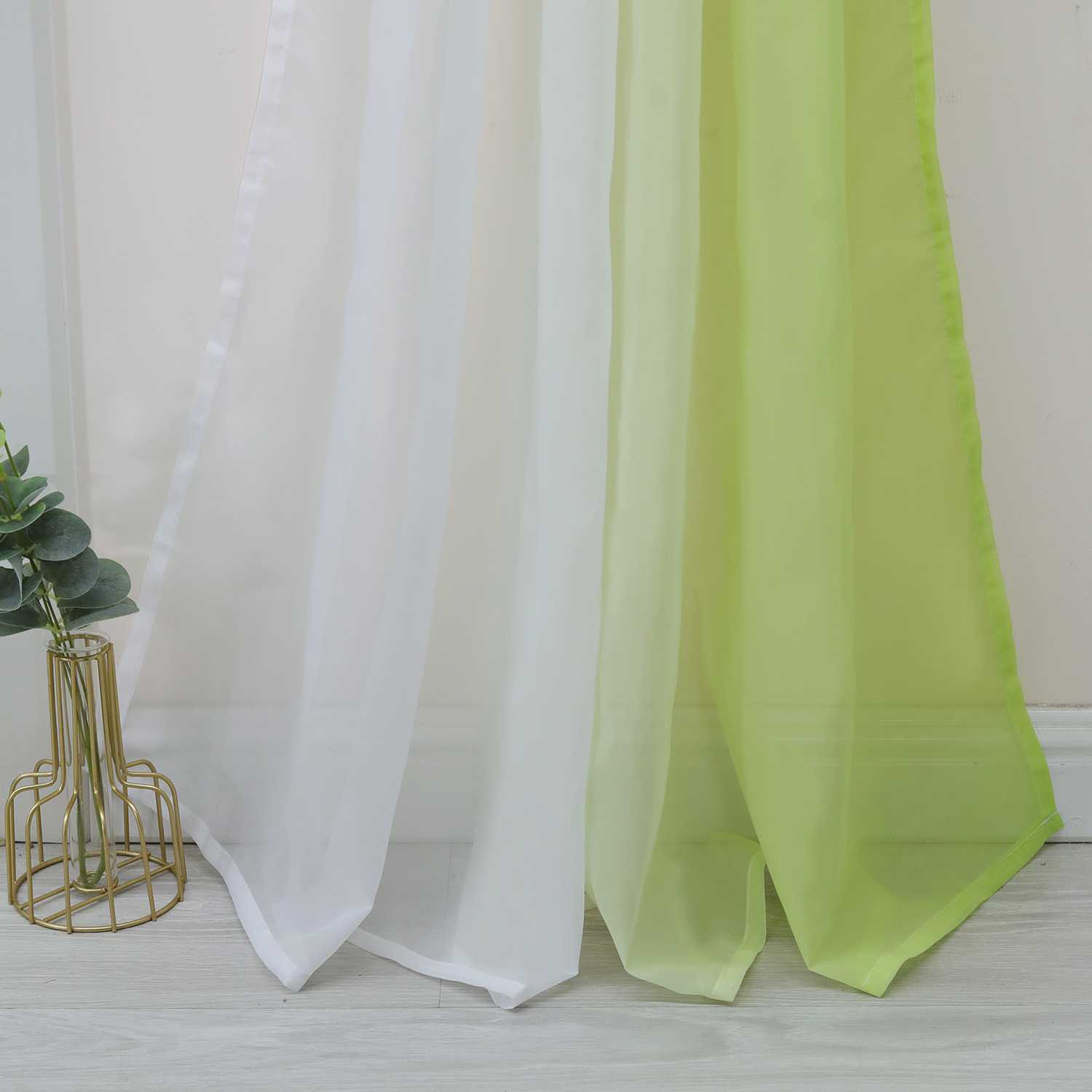 Dekorative Gardine Schal Farbverlauf extra lang 1 Stück