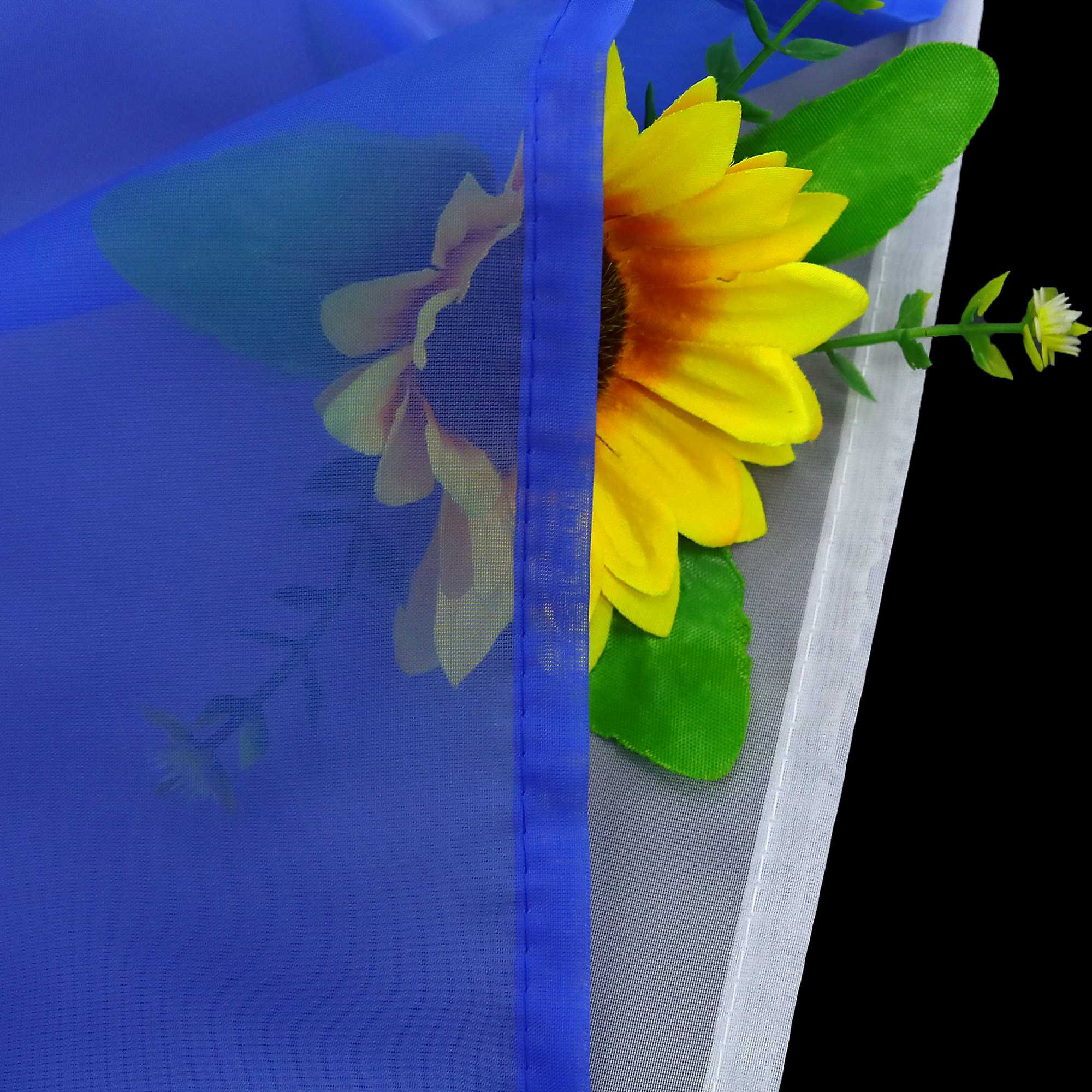 Delien Zweifarbige Fensterdekoration vloants Kurz Gardine 2er-Pack