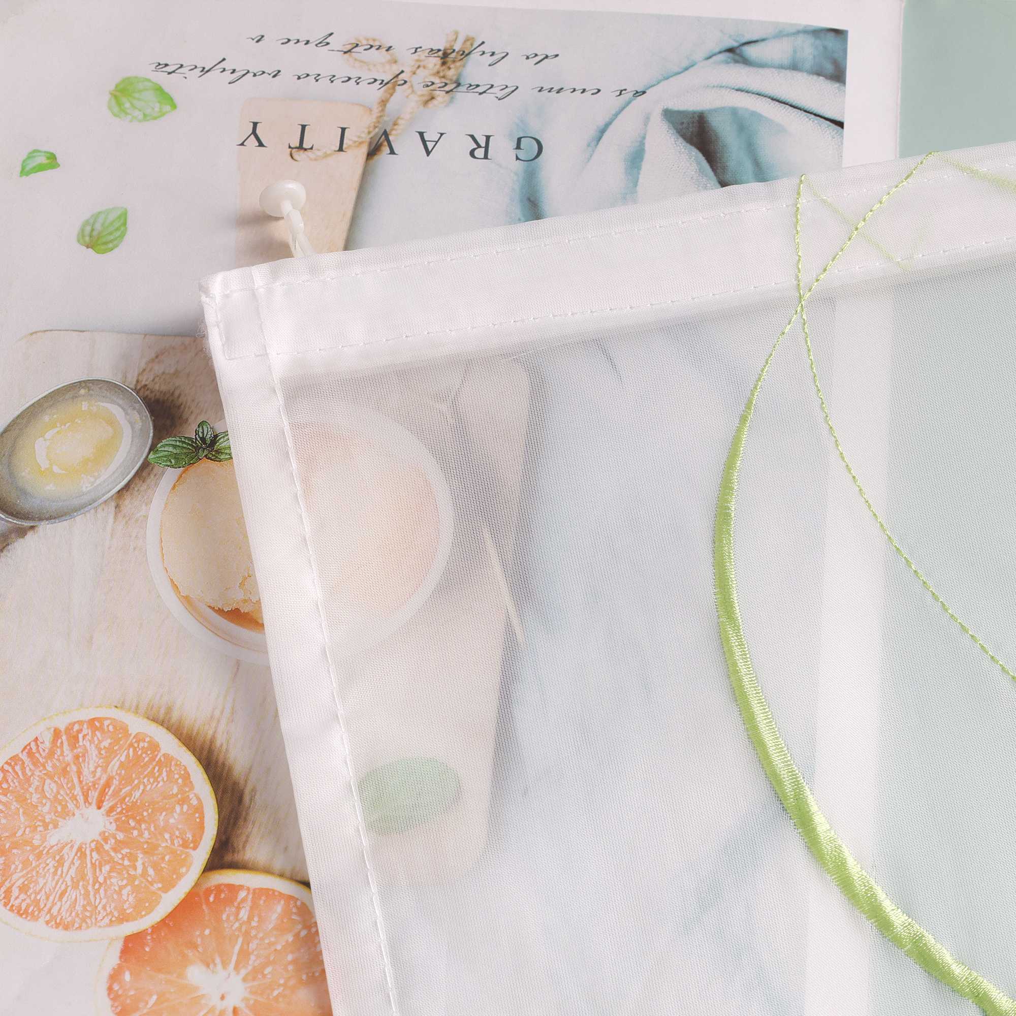 Schiebegardine Klettbandschal aus Polyester mit Wellenmuster transparent durch Klettband 2 stücke
