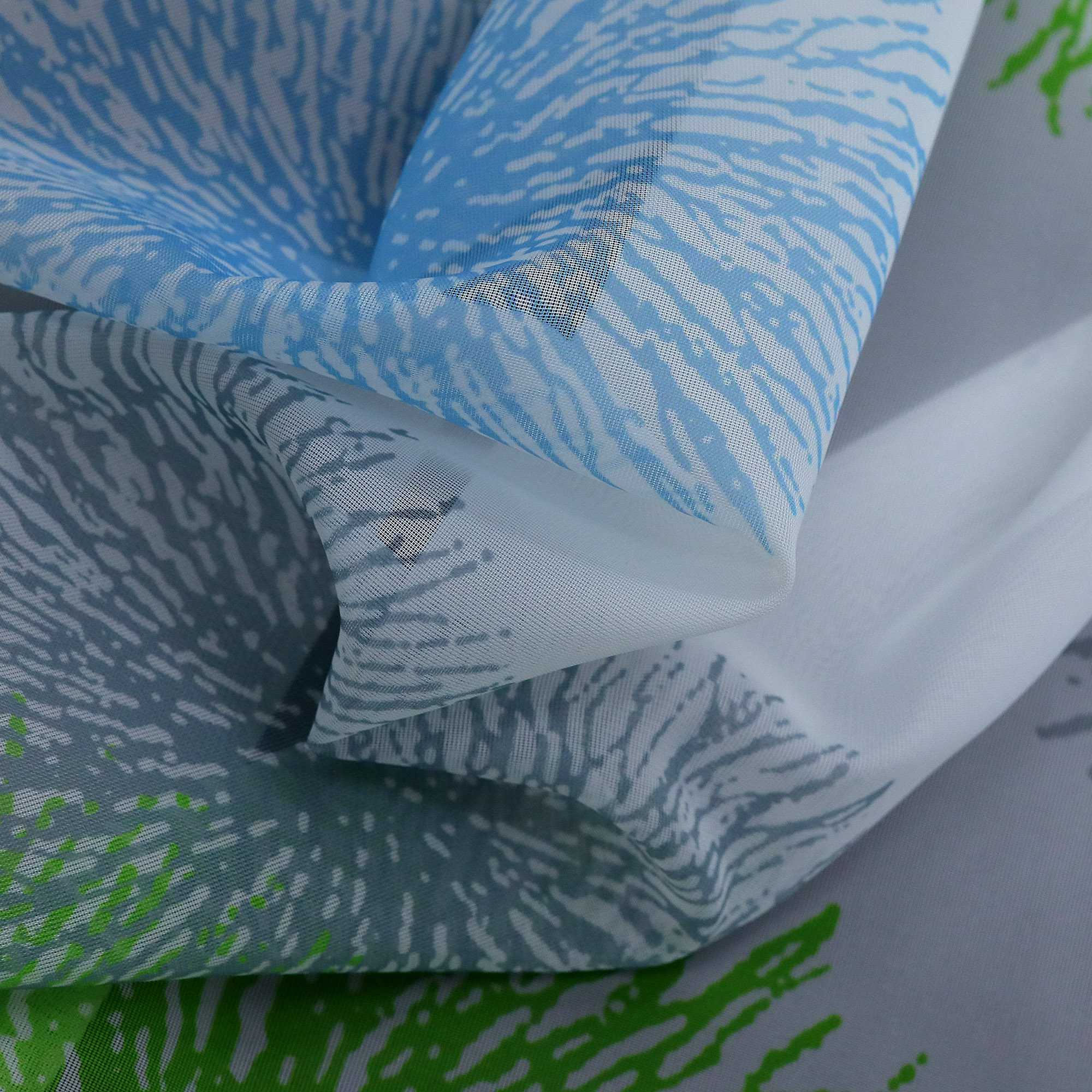 Scheibengardine Schlaufengardine mit Feuerwerksmuster Feriendeko halbtransparent Pflegeleicht Lichtdurchlässig 1 stück