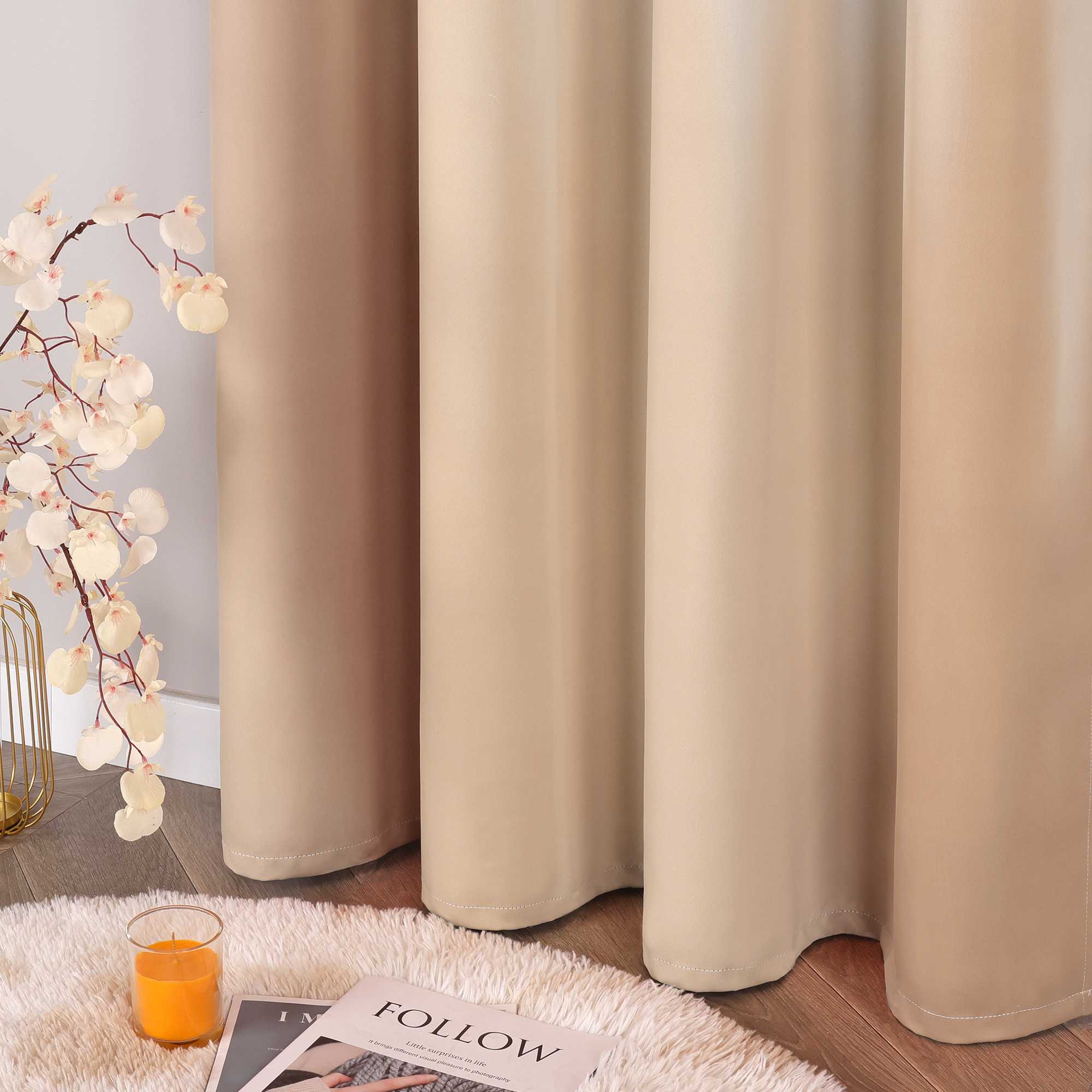 Verdunkelungsvorhang Blickdichte Gardinen Farbverlauf Ösenschal Schlafzimmer Wohnzimmer 1 Stück