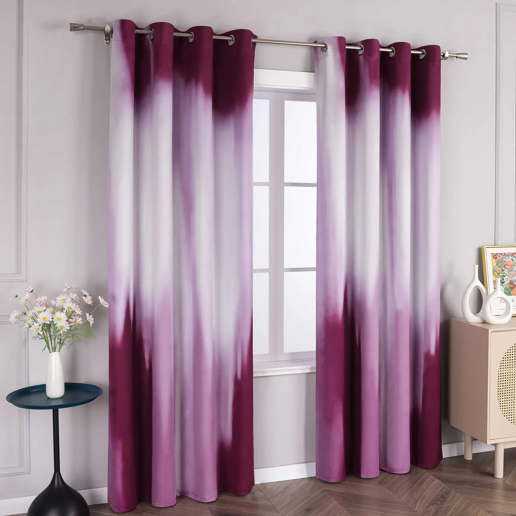 Verdunkelungsvorhang Blickdichte Gardinen Farbverlauf Ösenschal Schlafzimmer Wohnzimmer 1 Stück