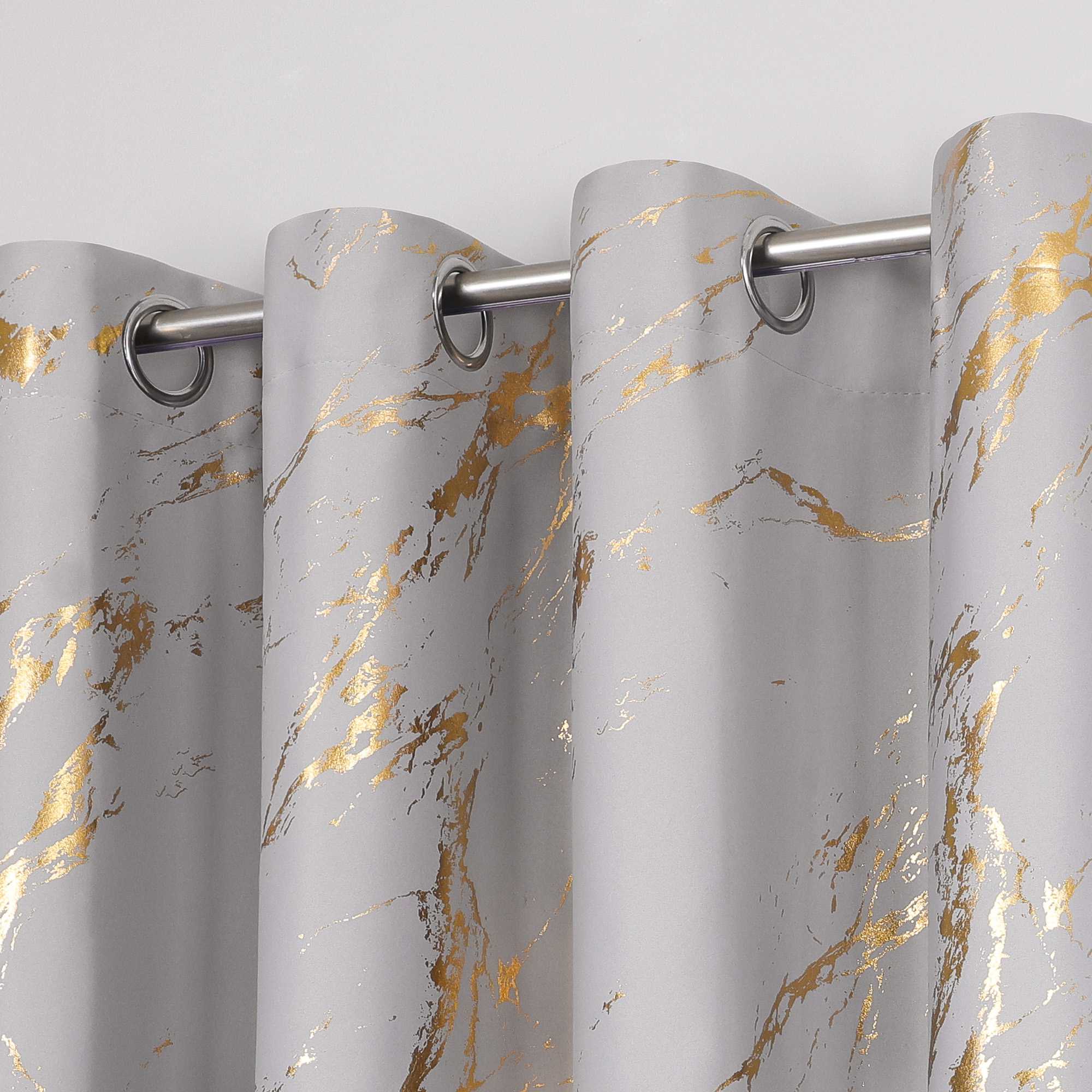 Verdunkelungsvorhang mit Marmor-Optik luxuriöser Fensterschal Wohnzimmer 1 Stück