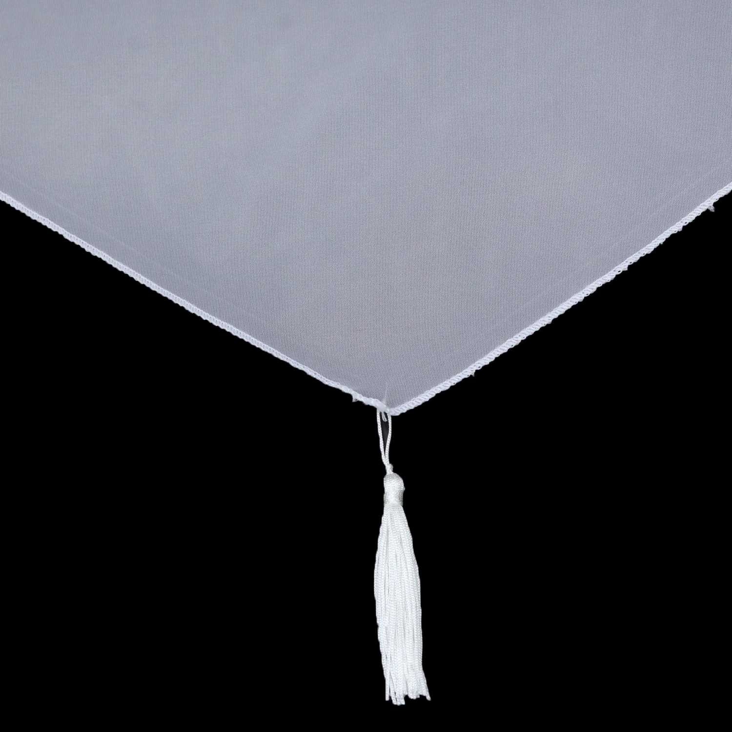 Scheibengardine durch Tunnelzug Voile Bistrogardinen mit Quaste Kurzstore Doppelte Vorhänge Halbtransparent 1 Stück