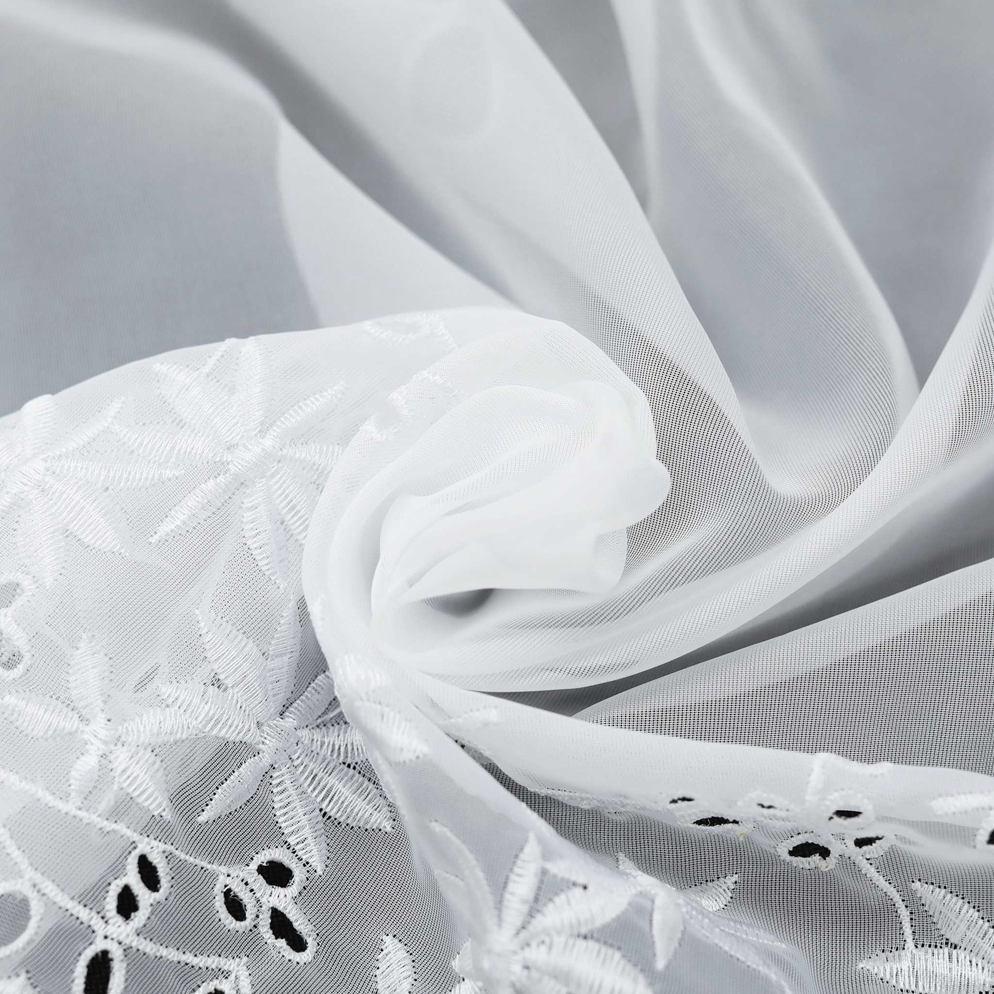 Kurzgardine Transparent mit Ahornblatt-Design Modern & Landhausstil