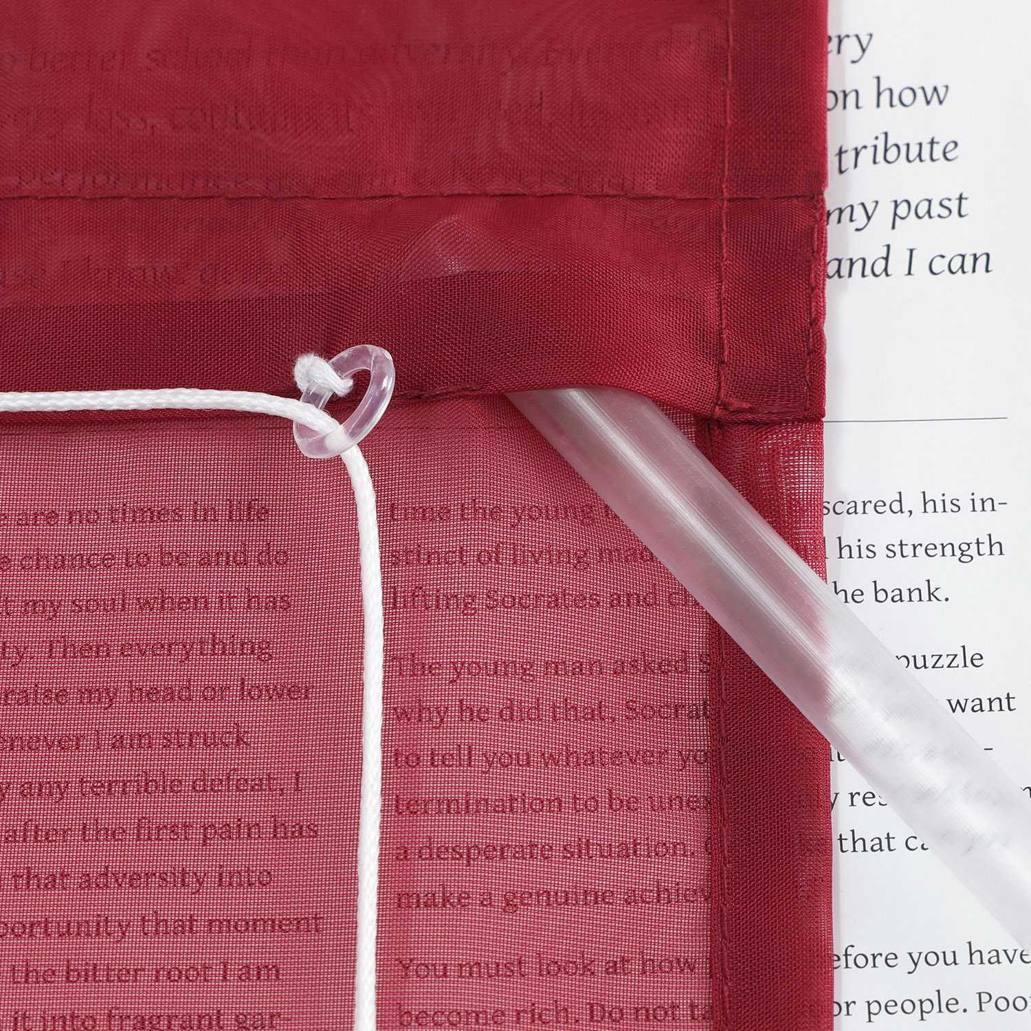 Raffrollo Voile Raffgardinen durch Tunnelzug Bändchenrollo Küche Gardinen Transparent Uni 1 Stück