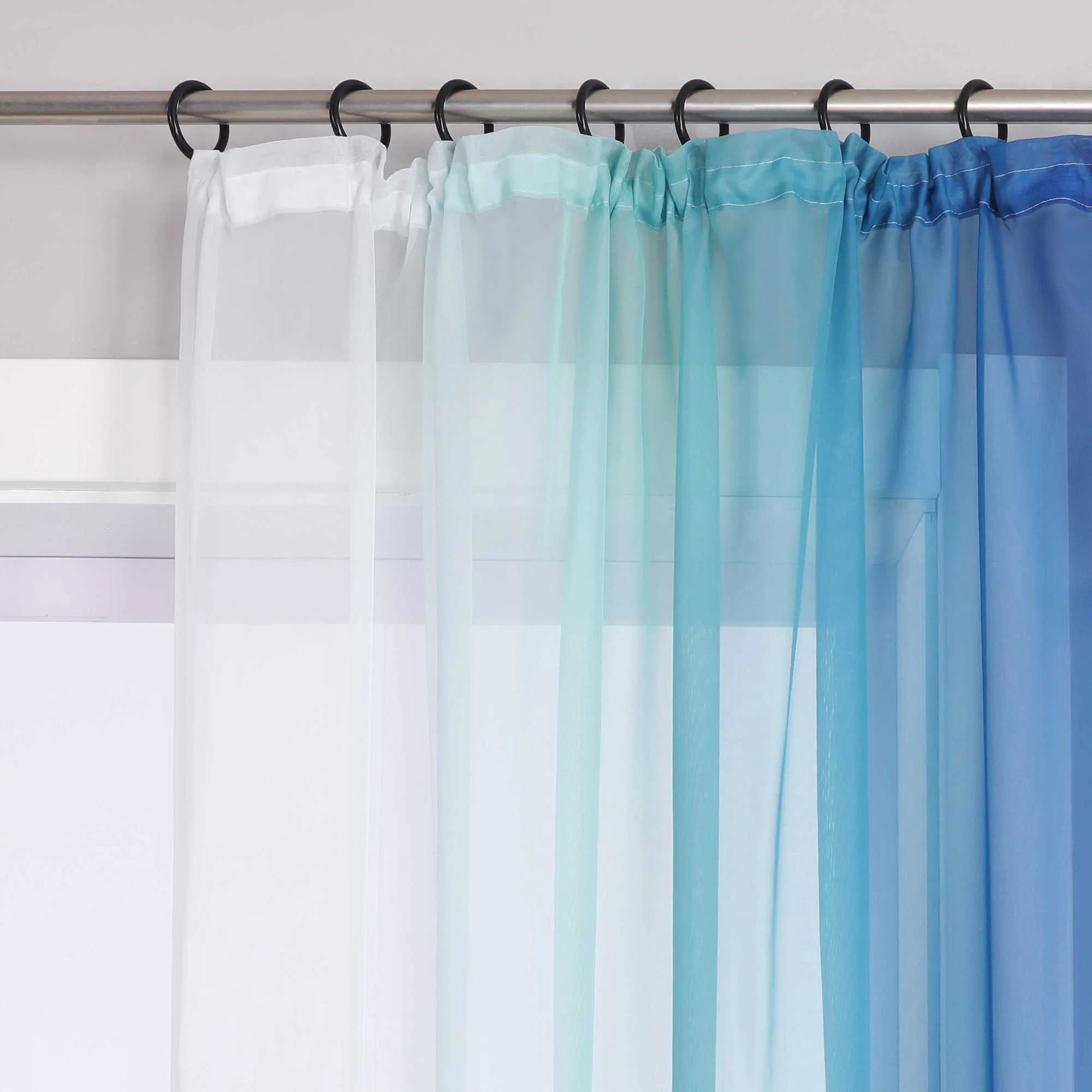 Transparente Vorhänge mit Farbverlauf 2er Set