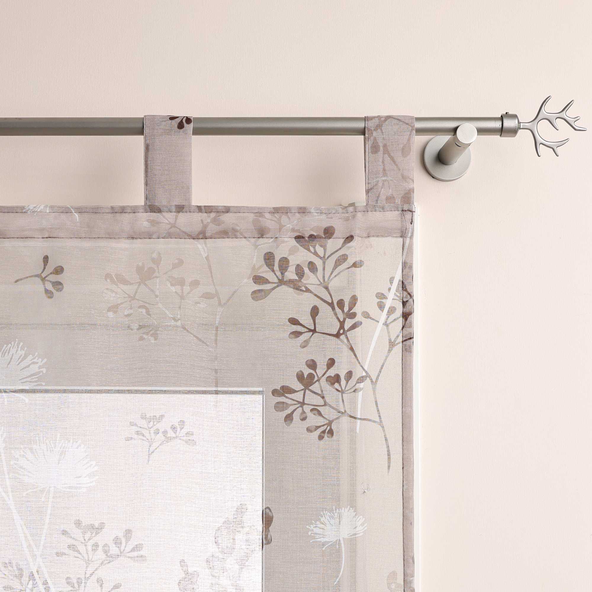 Raffrollo mit Schlaufen Voile Gardinen Landhaus Küche Raffgardinen Schlaufenrollo Transparent