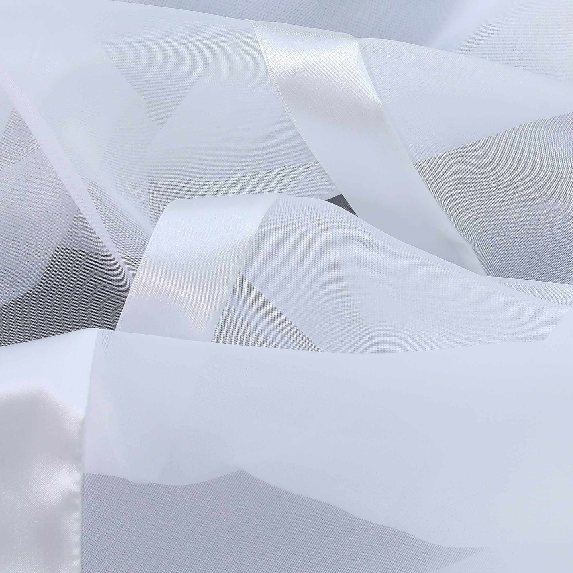 Scheibengardinen Kräuselbandgardine Fensterdeko Kreuzdesign Obere Fensterabdeckung 1 stück