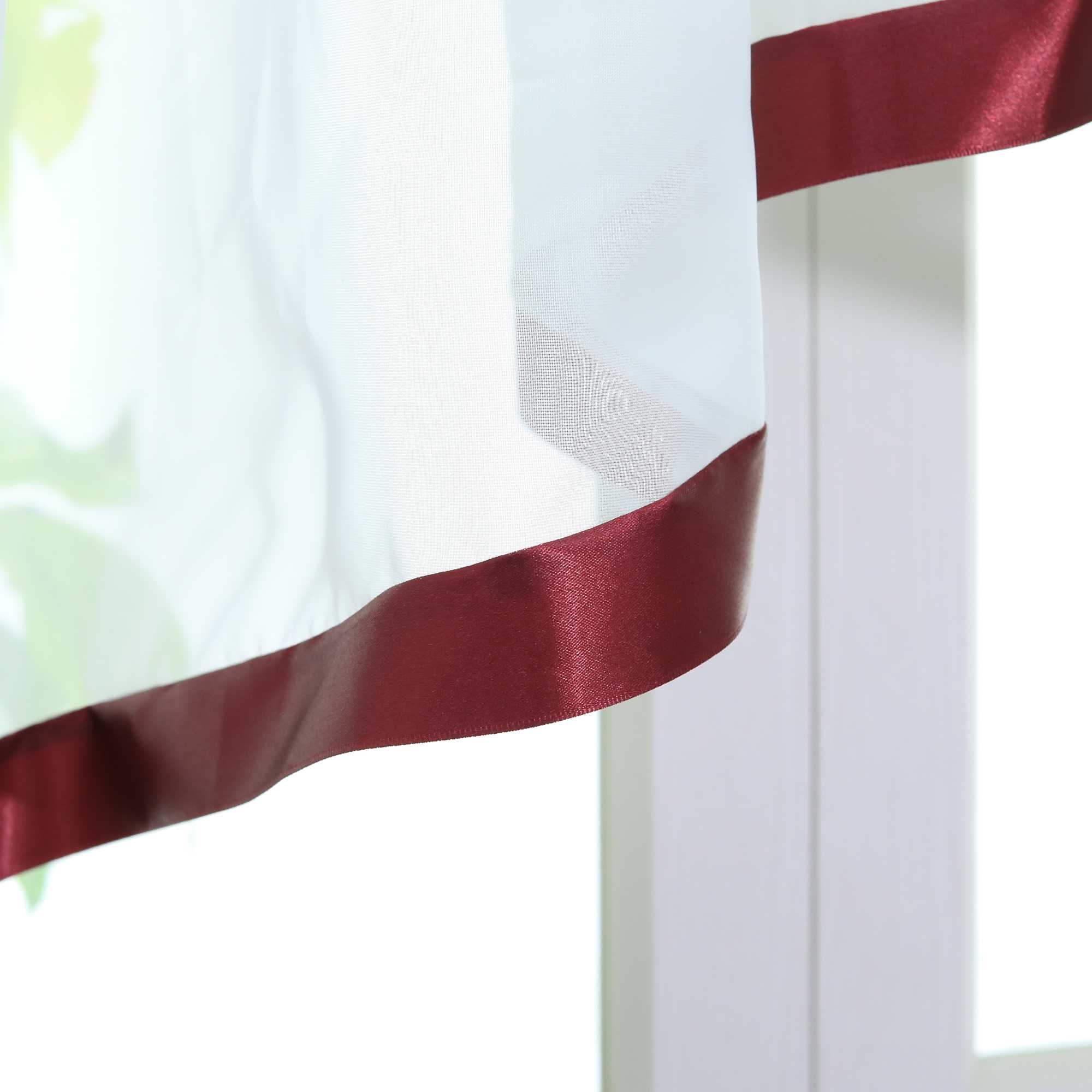 Scheibengardinen Kräuselbandgardine Fensterdeko Kreuzdesign Obere Fensterabdeckung 1 stück