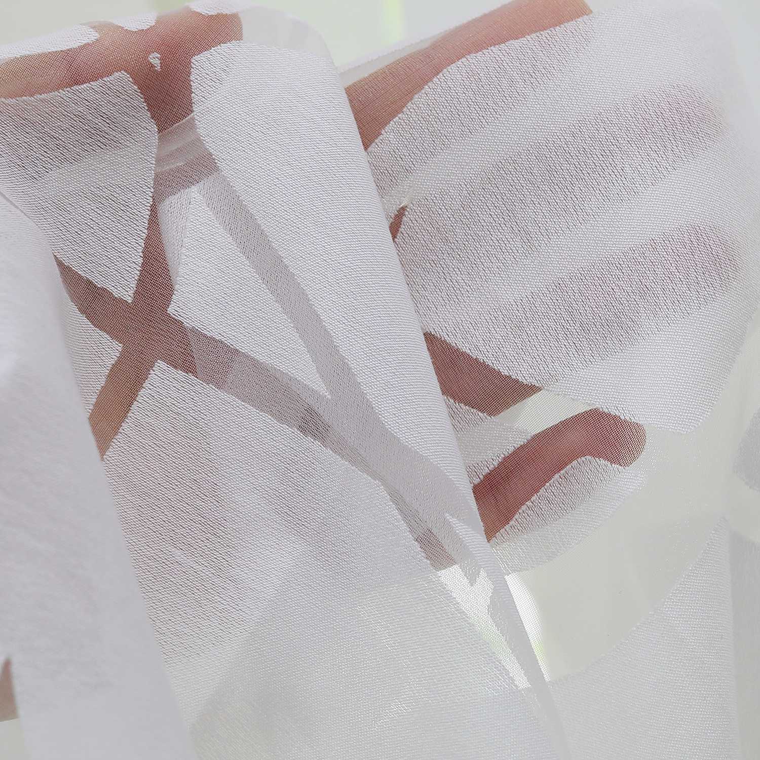 Transparenter Vorhang mit grobes Zweigmuster leicht Schutzfunktion Lichtdurchlässigkeit Gartenstil 1 Stück