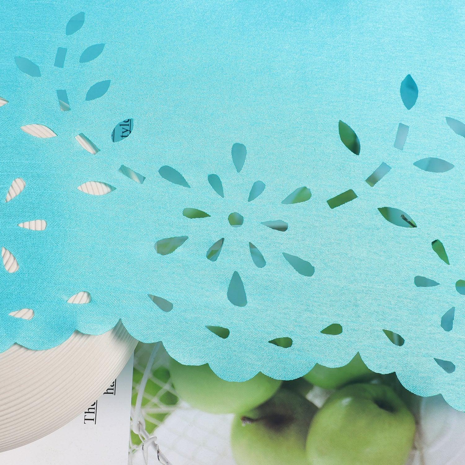 Scheibengardine mit Lochmuster Küchengardinen Kurz Voile Bistrogardine