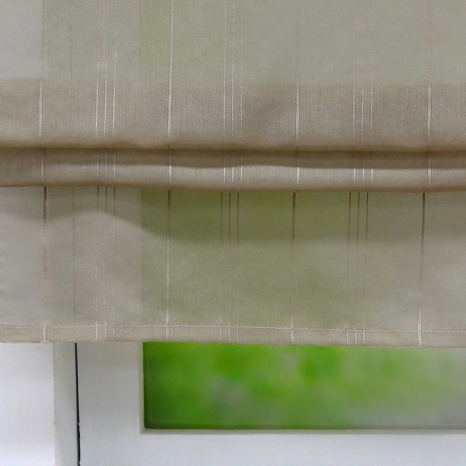 Delien Rollo klassisch weiß mit V-Schlaufen hochziehbar gardine