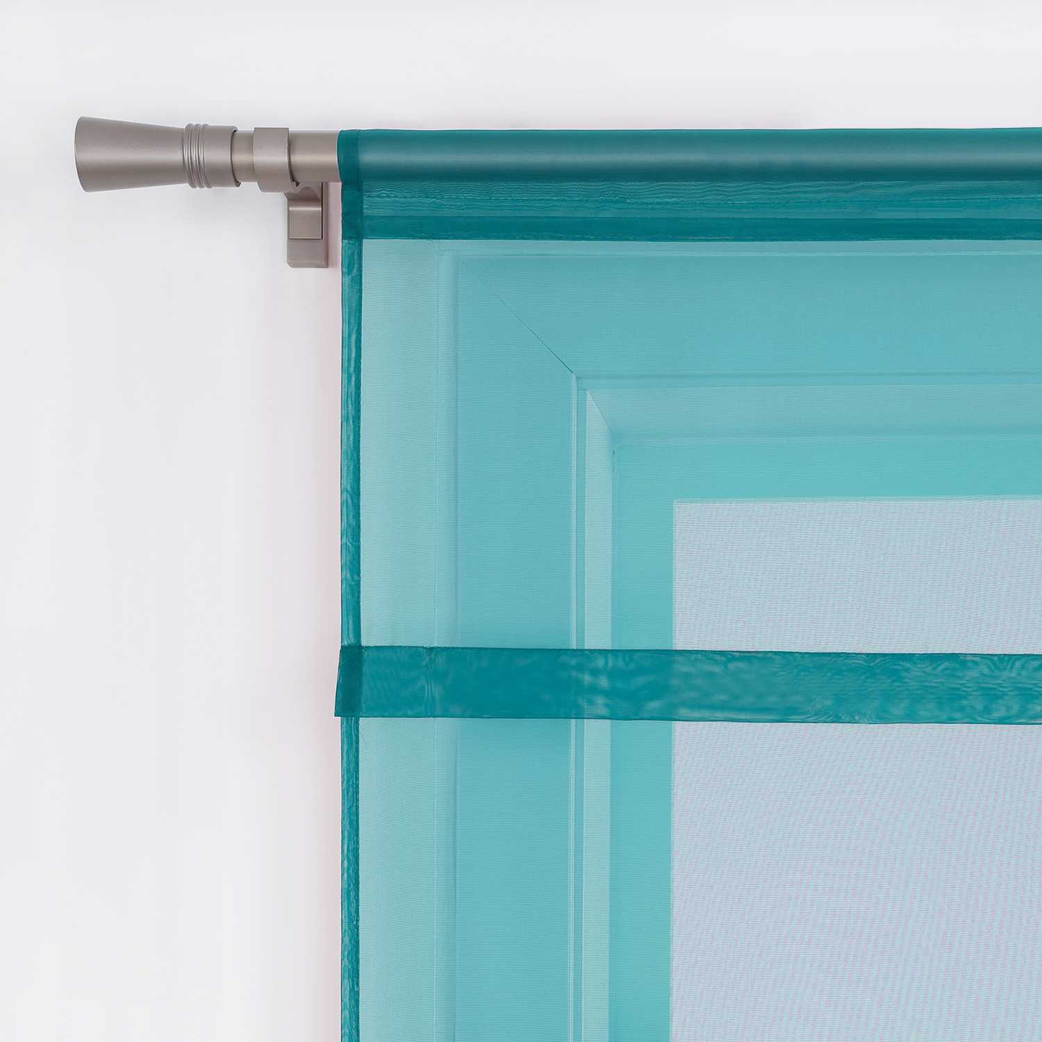 Raffrollo Voile Raffgardinen durch Tunnelzug Bändchenrollo Küche Gardinen Transparent Uni 1 Stück