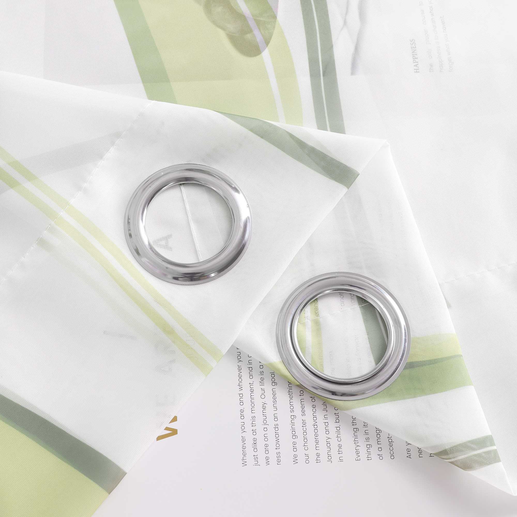 Vorhang Ösenschal mit bunten Wellenmustern Halbtransparent 1 stück