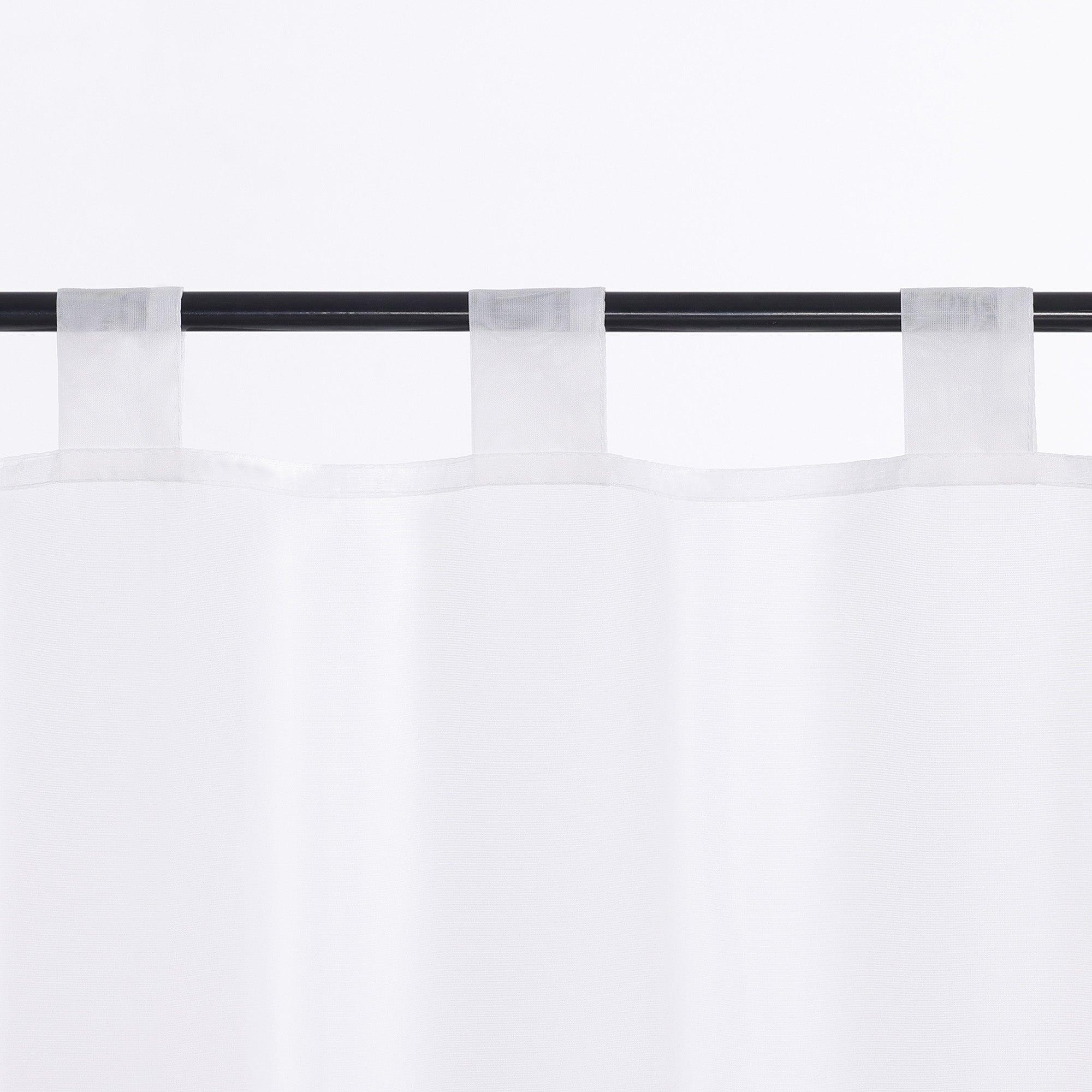 Scheibengardine unifarbend mit Schlaufen 100% Polyester