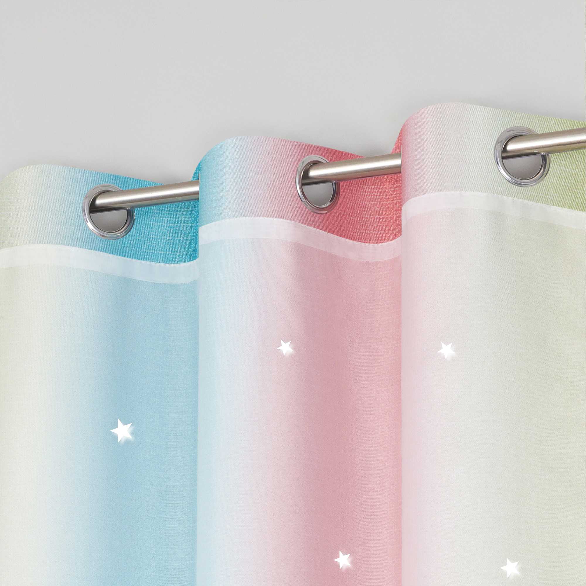 2-in-1 Vorhang Kinderzimmer mit Sternen 1 stück
