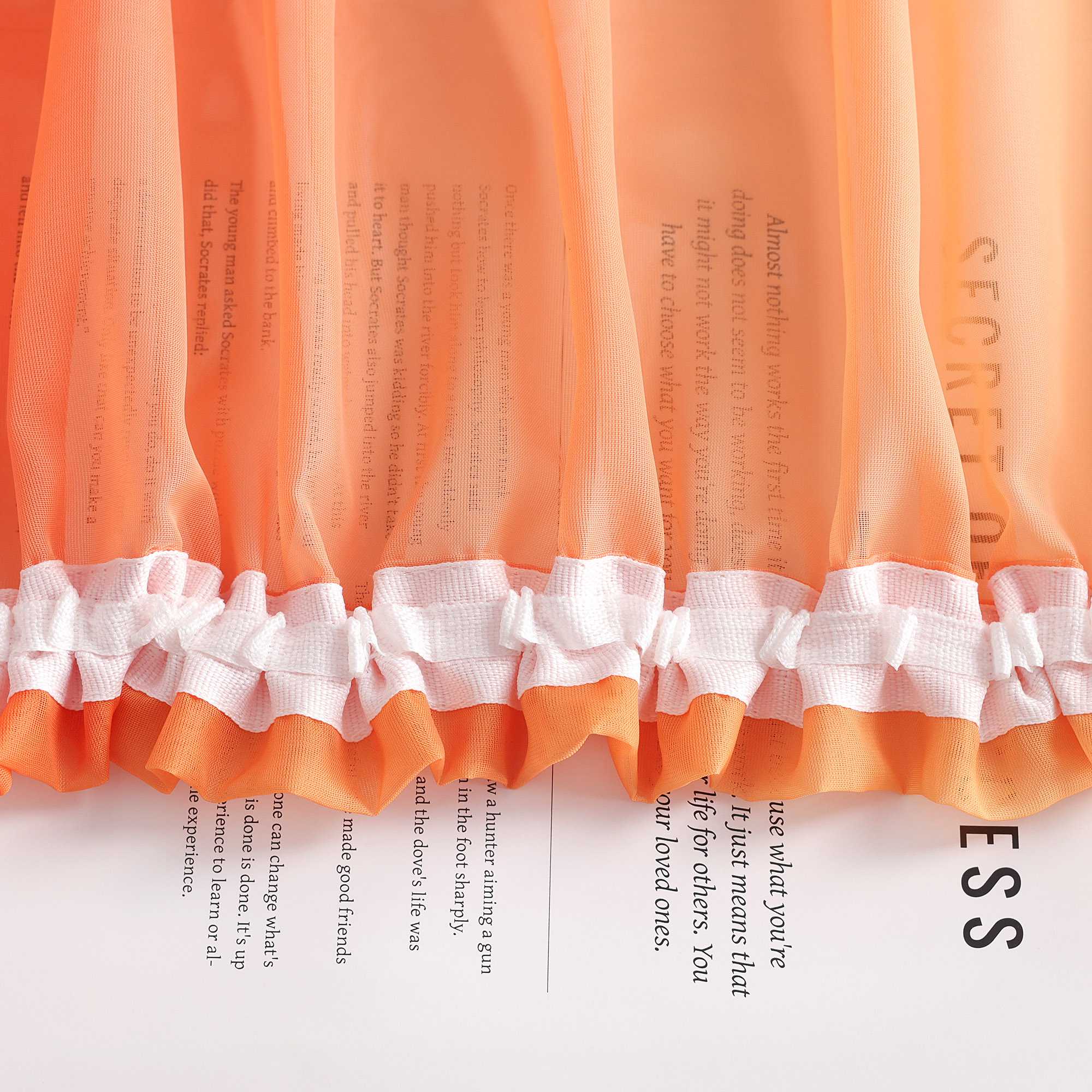 Transparente Vorhänge mit Farbverlauf 2er Set