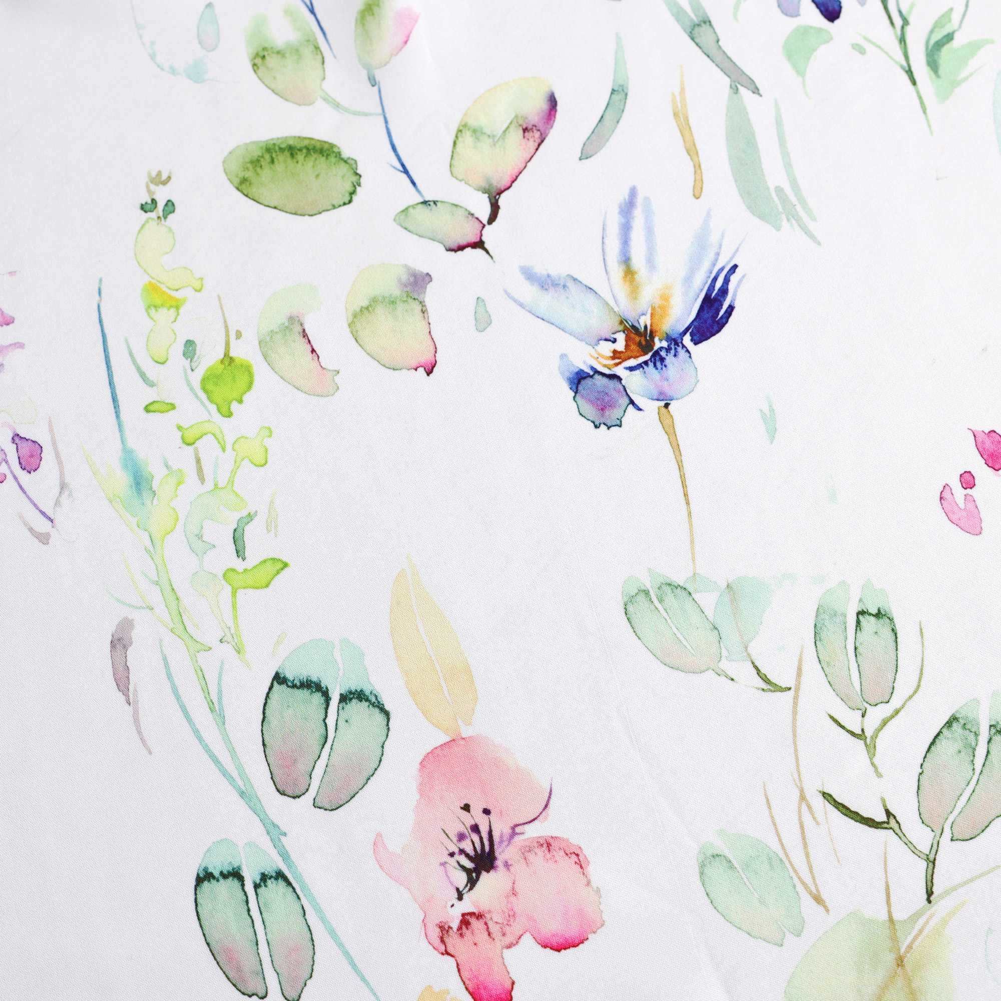 Scheibengardine Bistrogardine aus Polyester mit bunten Blumenmustern und Schleifen 1 stück