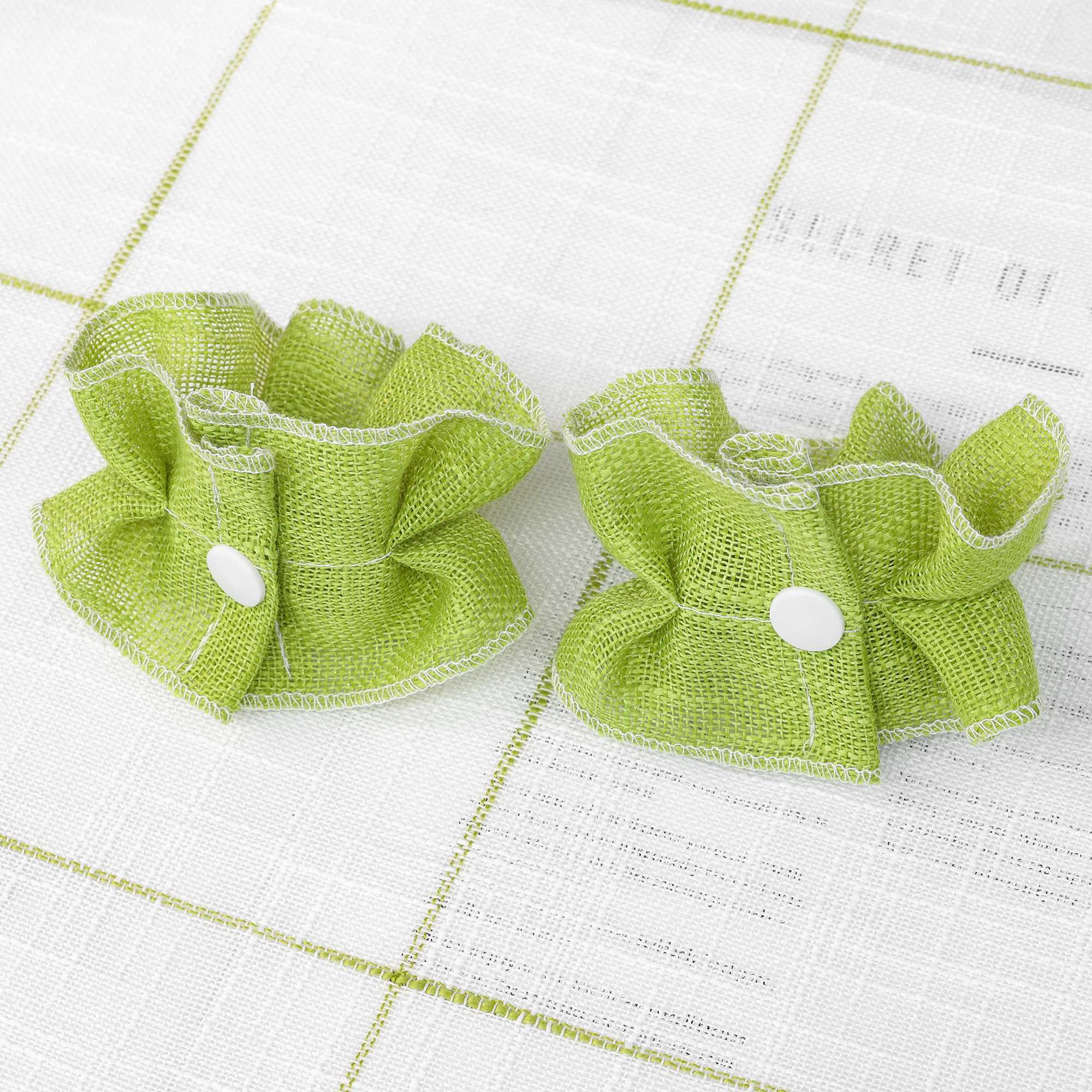 Halbtransparente Scheibengardine Landhausstil aus Leinen mit Schleifen 1 stück