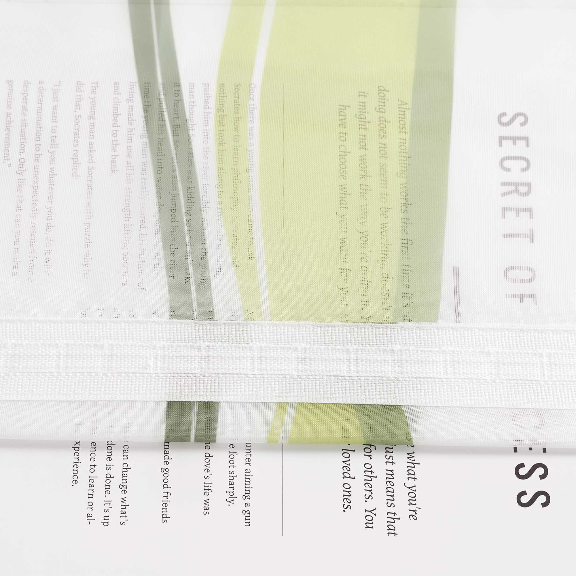 Vorhang Kräuselband aus Polyester mit bunten Wellenmustern tranparent 1 stück