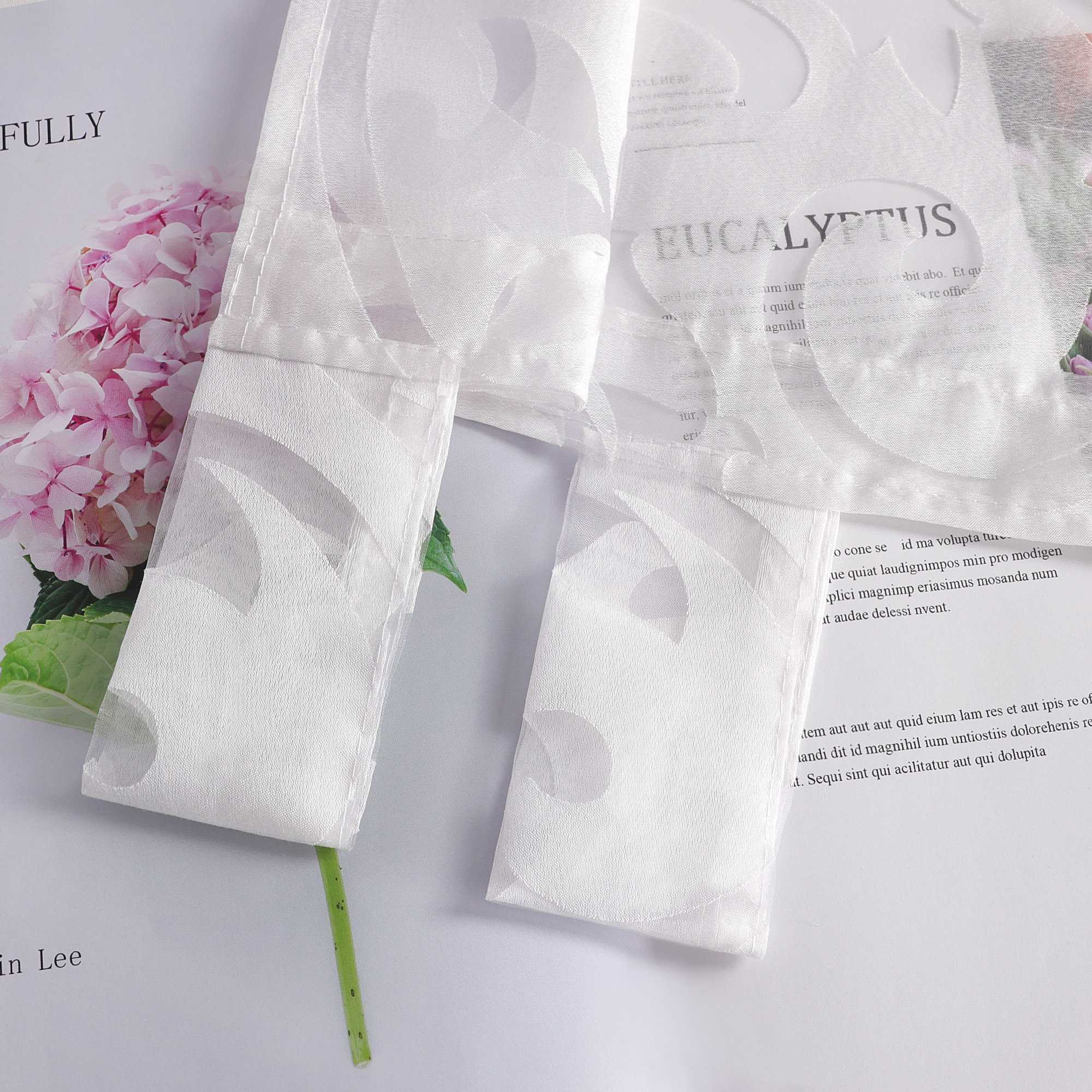 Schiebegardinen Schlaufenschal Ausbrenner Flächenvorhänge Schiebevorhang mit Phönixblütenmuster Transparent