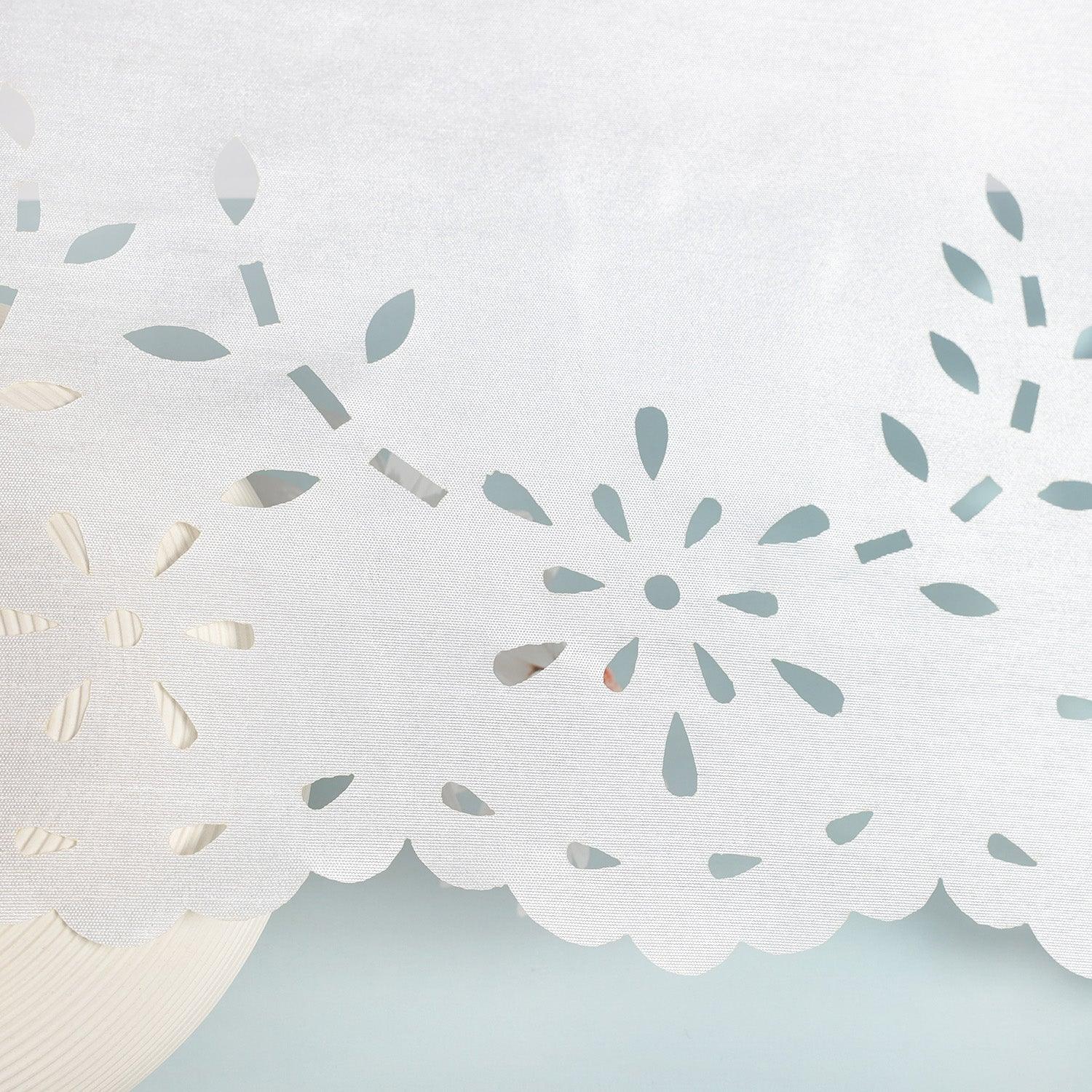 Scheibengardine mit Lochmuster Küchengardinen Kurz Voile Bistrogardine