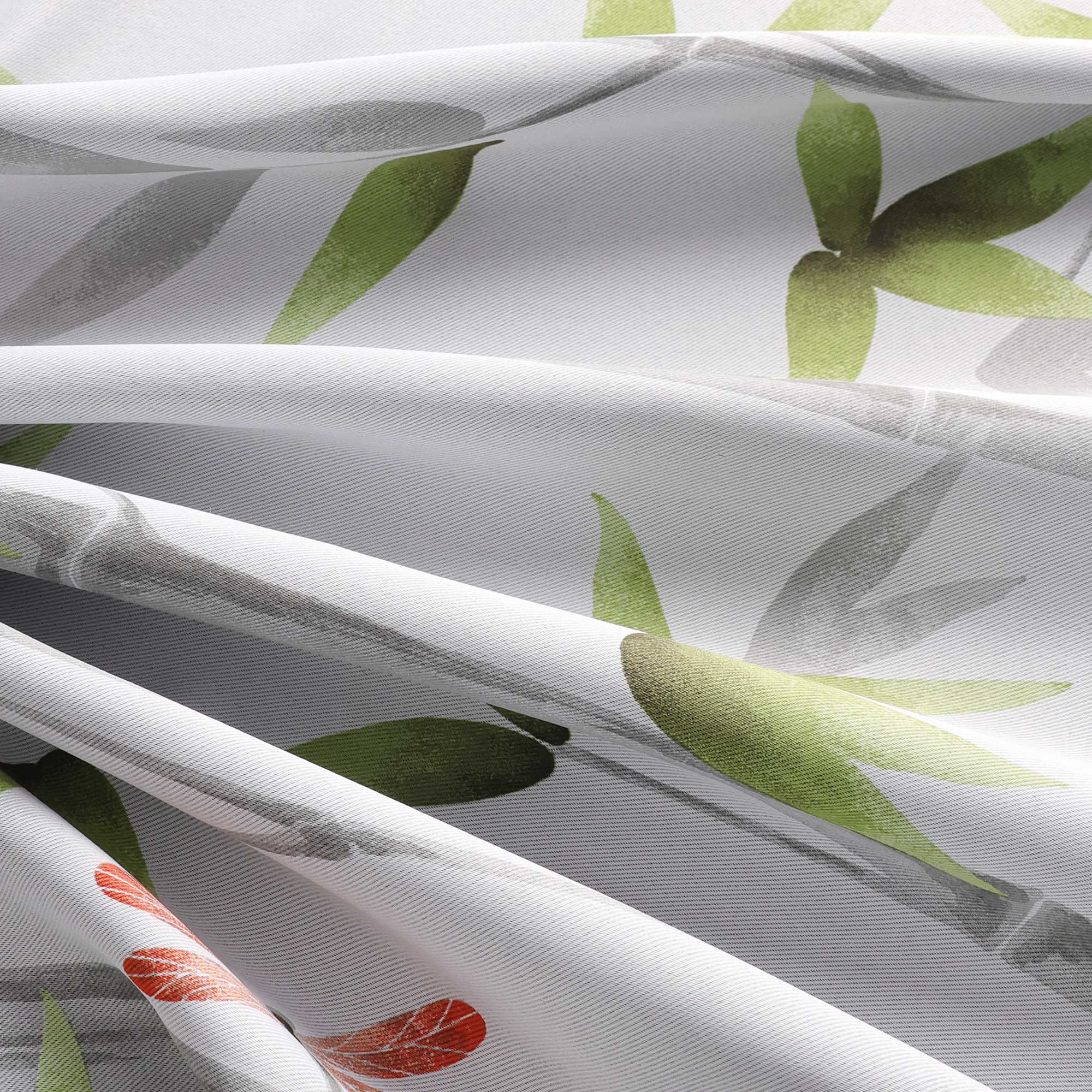 Verdunkelungsvorhänge Ösenschal Blickdicht mit Bambusmuster Hitzeschutz schlafzimmer Thermovorhang