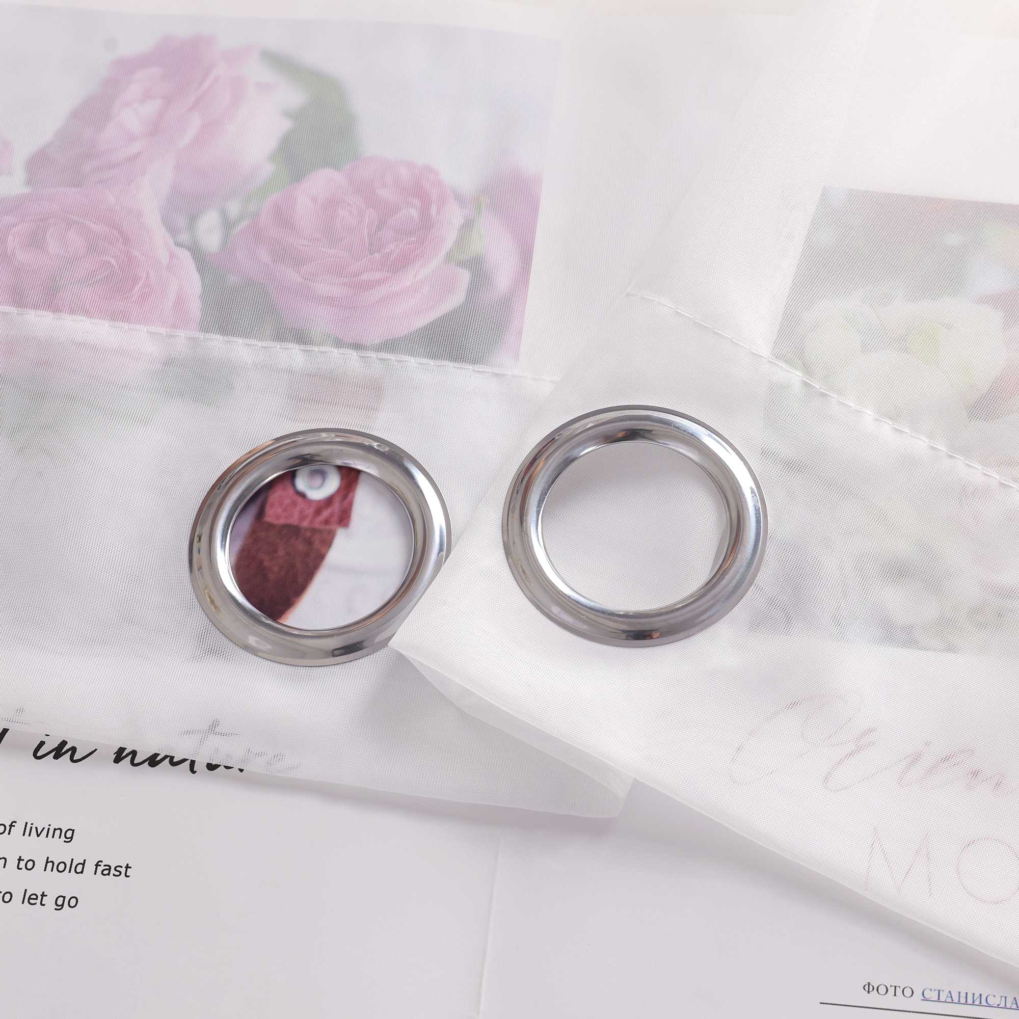 Transparenter Vorhang mit Seidenband Unifarbe Voile 1 Stück