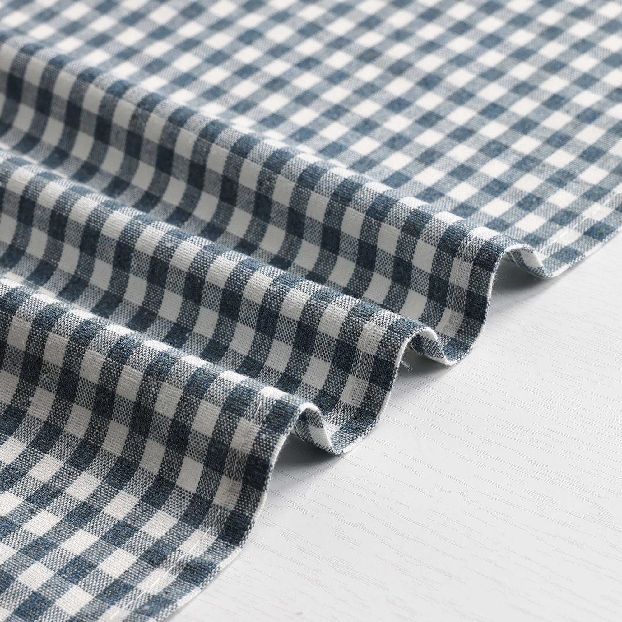 Kurzgardinen im Volant-Stil mit Karomuster 2er Set