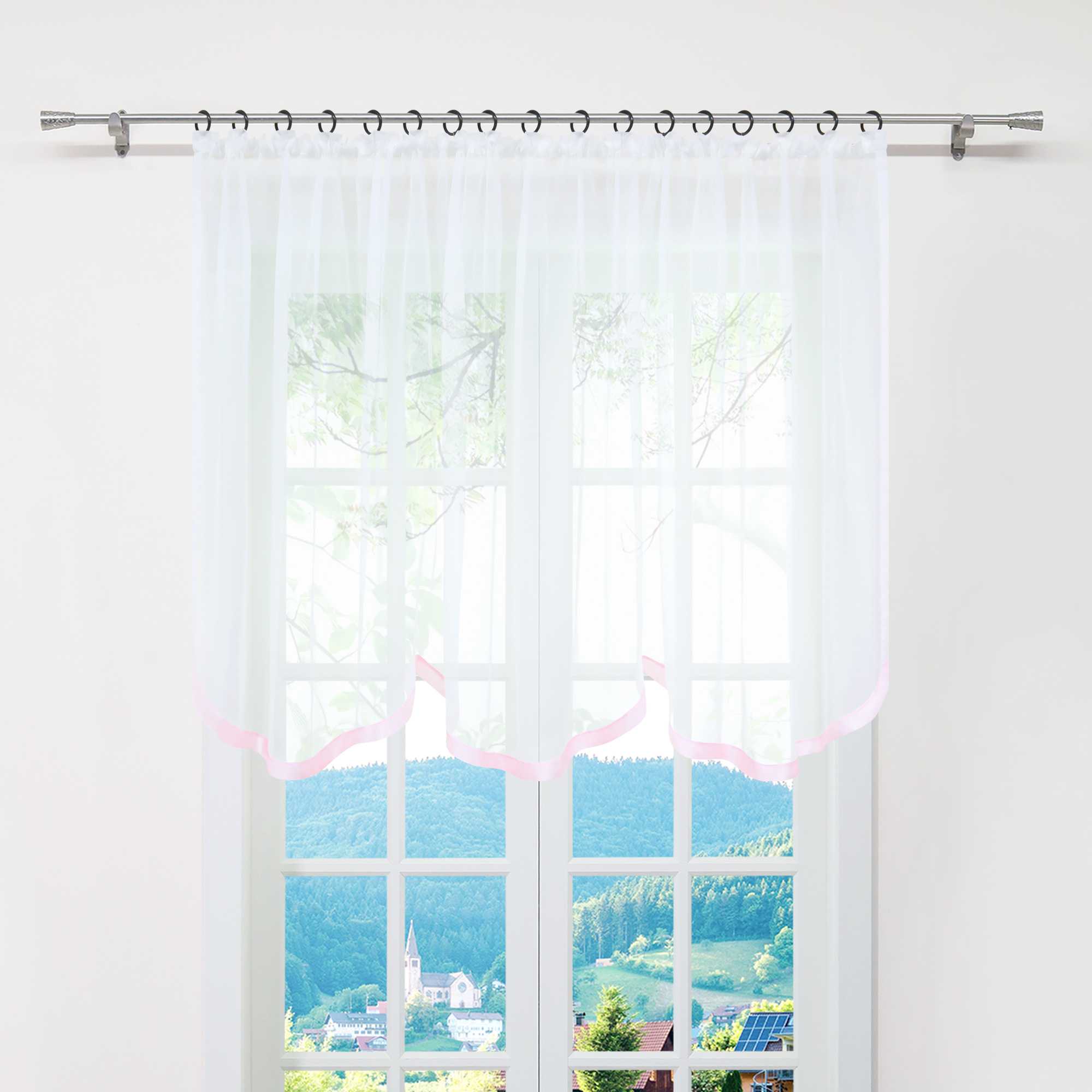 Multifunktionsgardine aus Polyester transparent Fensterdekoration 1 stück