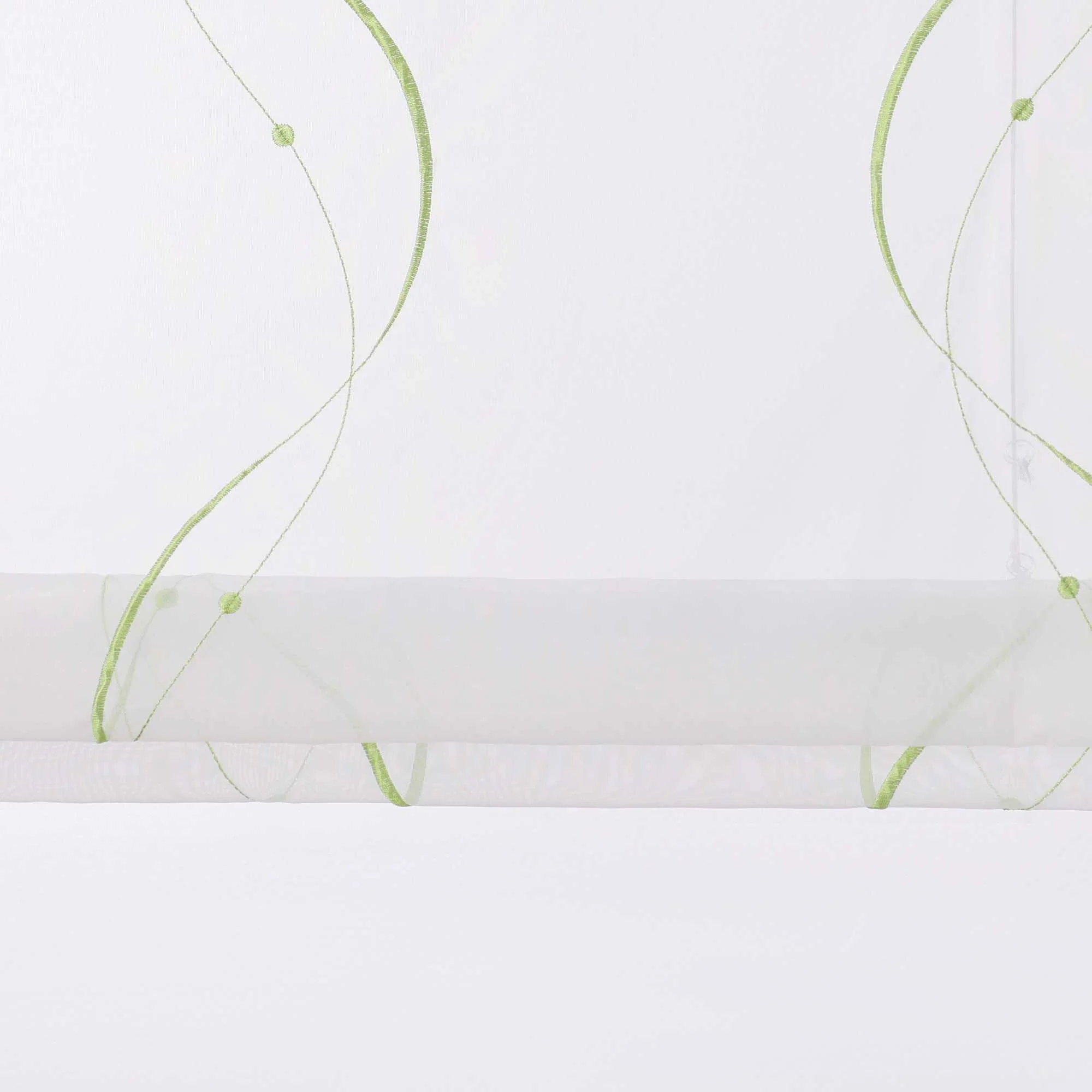 Rollos ohne Bohren Weiß Raffgardine mit Ösen Transparent Gardinen mit U-Haken Ösenrollo Modern Bestickt 1 Stück