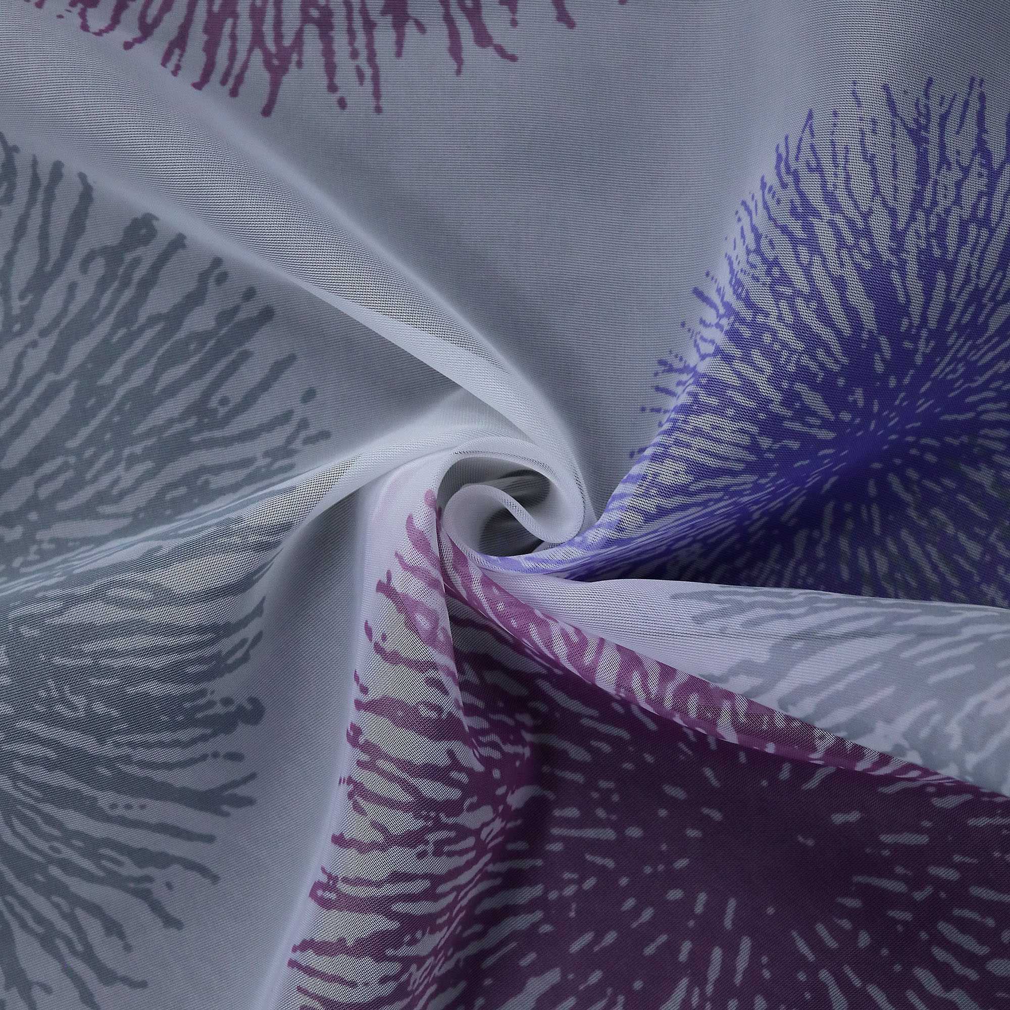 Scheibengardine Schlaufengardine mit Feuerwerksmuster Feriendeko halbtransparent Pflegeleicht Lichtdurchlässig 1 stück