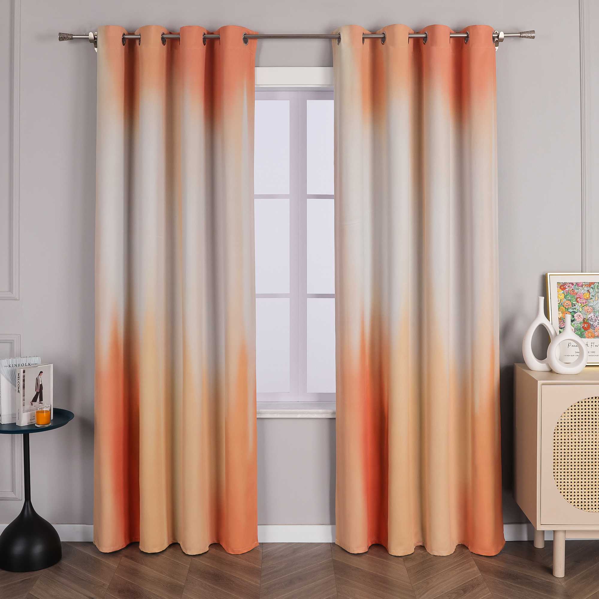 Verdunkelungsvorhang Blickdichte Gardinen Farbverlauf Ösenschal Schlafzimmer Wohnzimmer 1 Stück