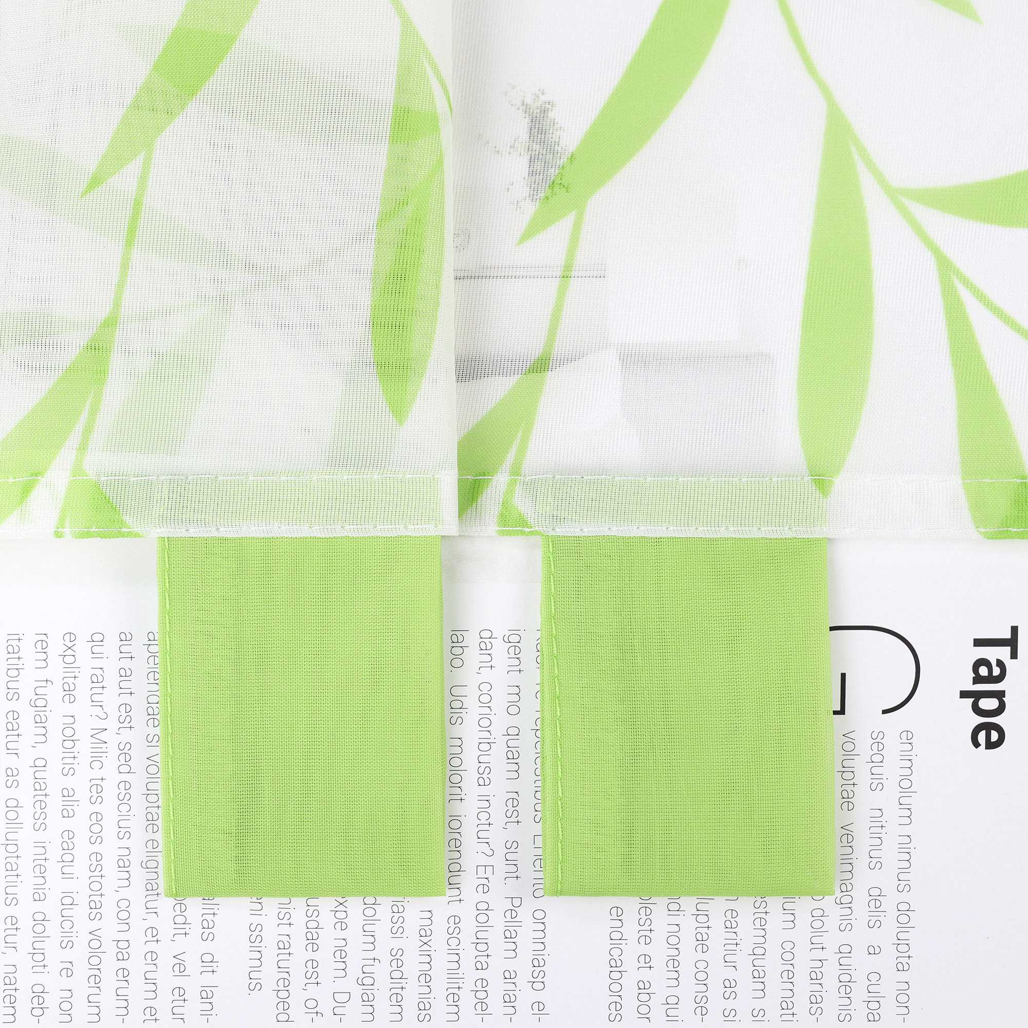 Delien Scheibengardinen Landhaus mit Blätter Muster Pflanzenliebhaber